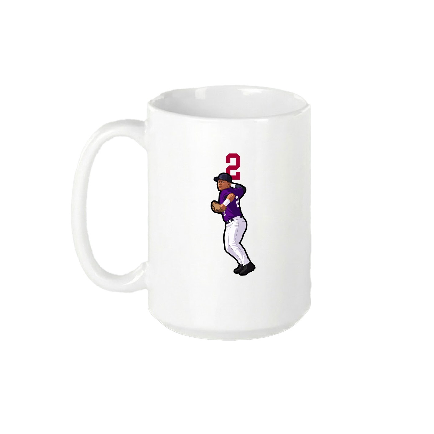 15oz Coffee Mug — Number Top in White