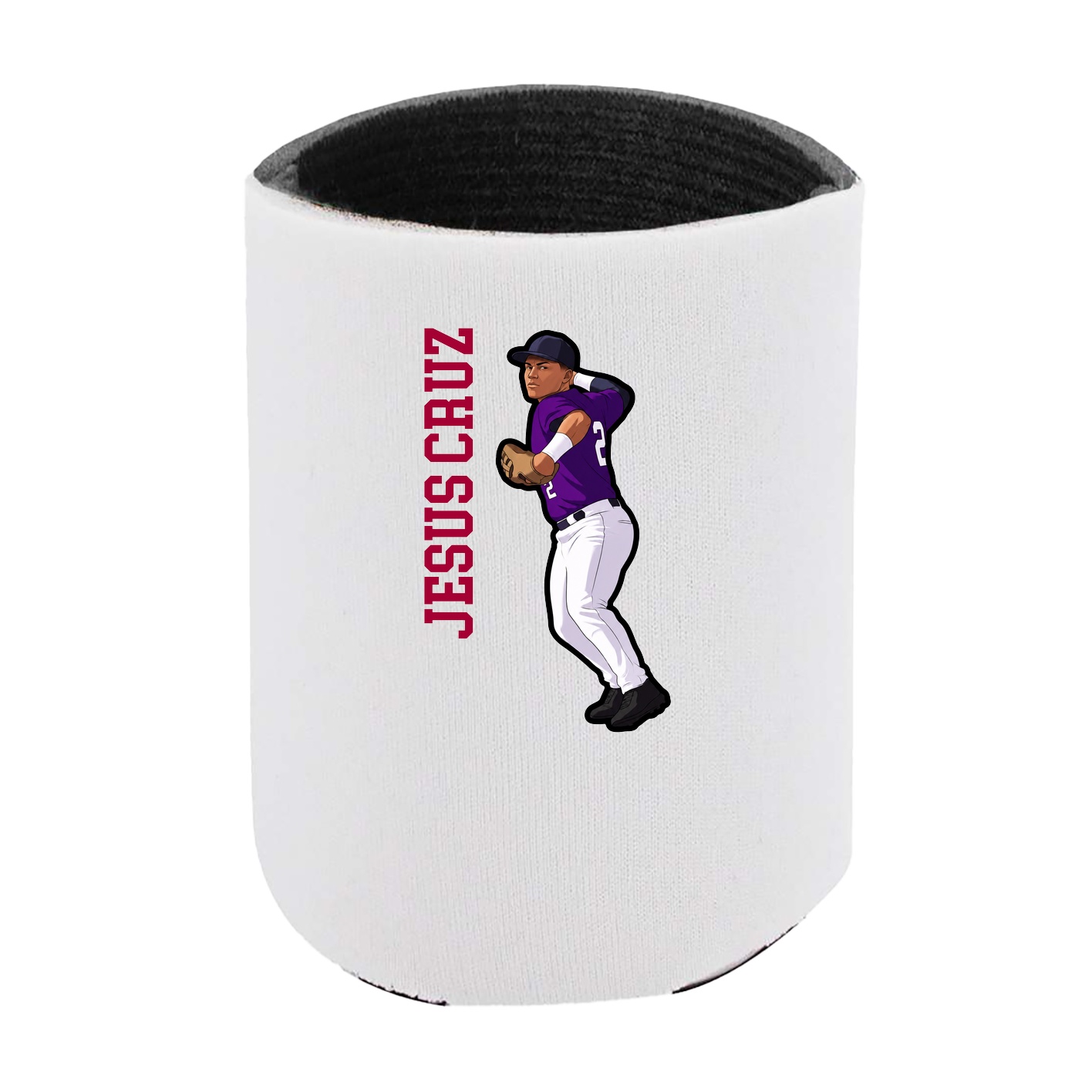 Can Holder — Name Vertical in White