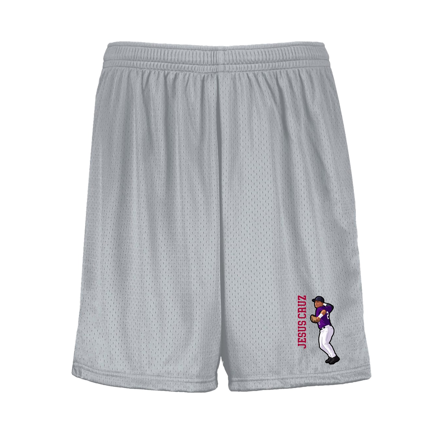 Shorts — Name Vertical in Silver