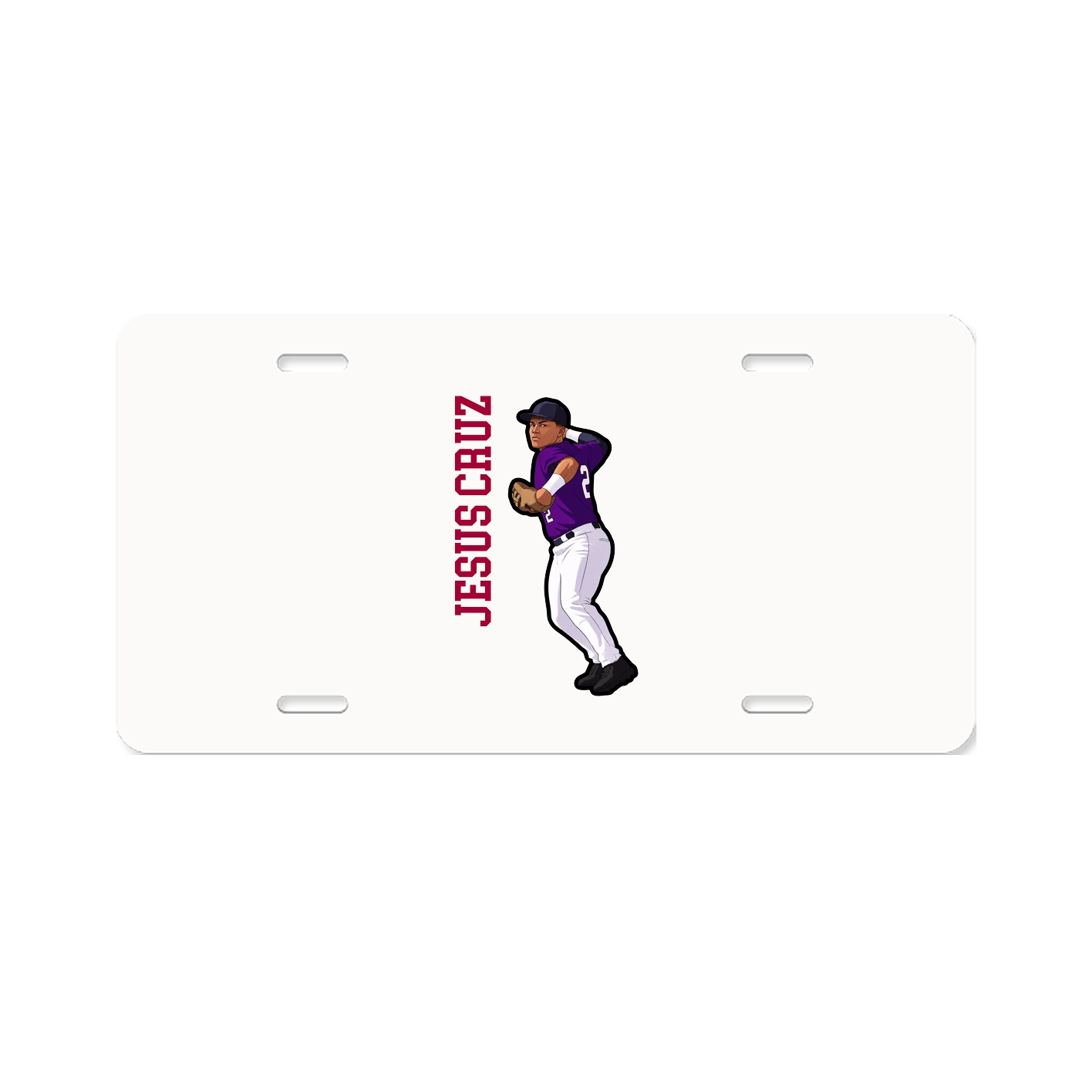 License Plate — Name Vertical in Classic