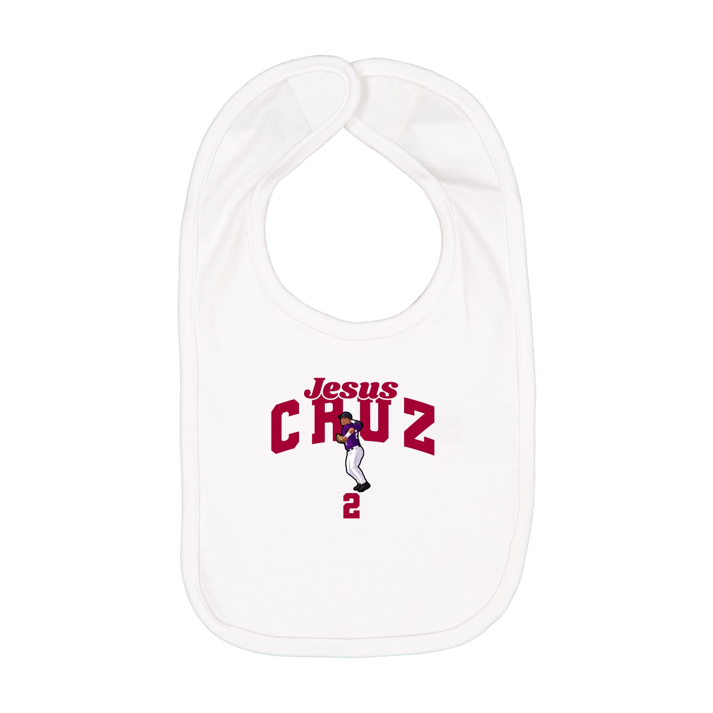 Infant Bib — Signature Arch in White