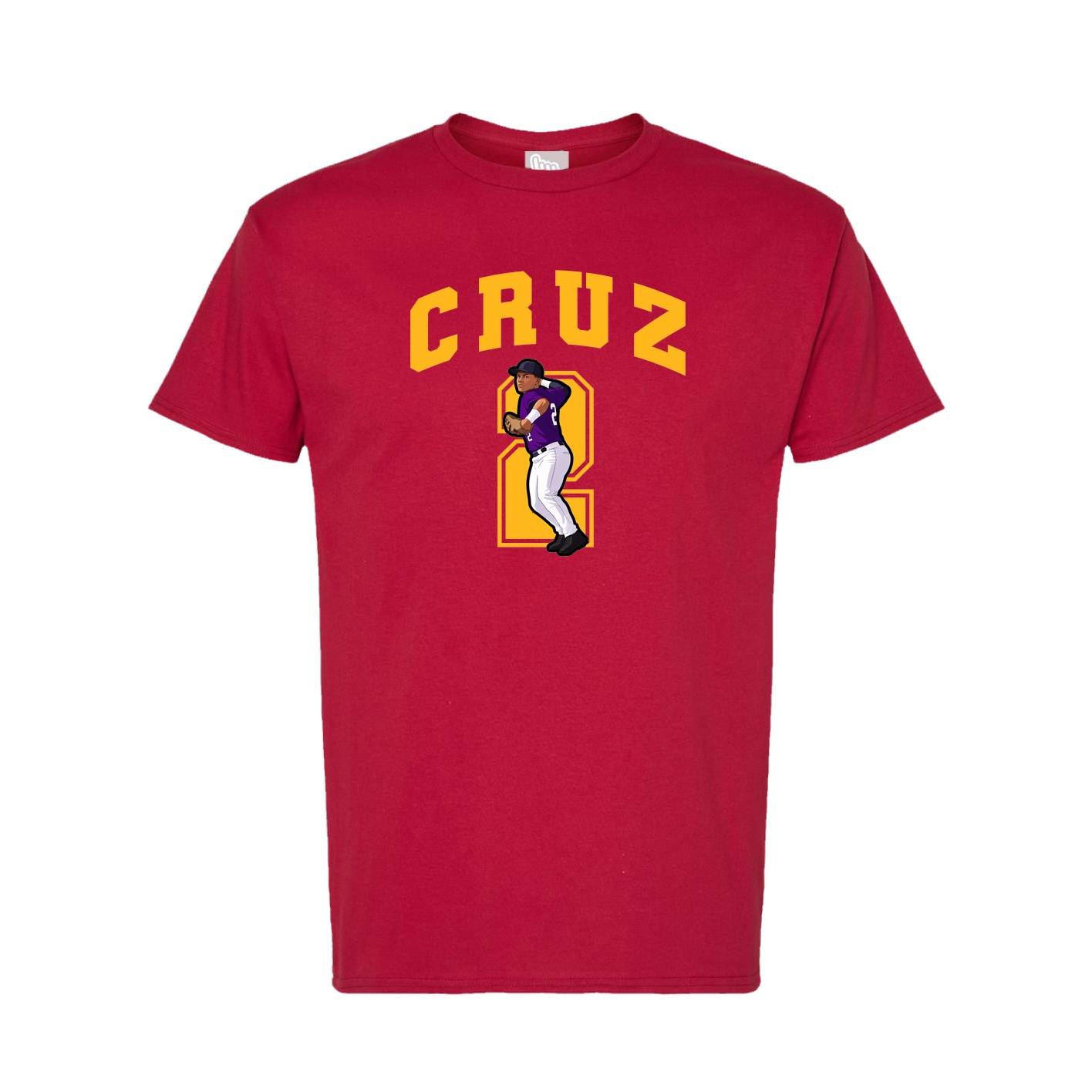 Tee — Number in Crimson