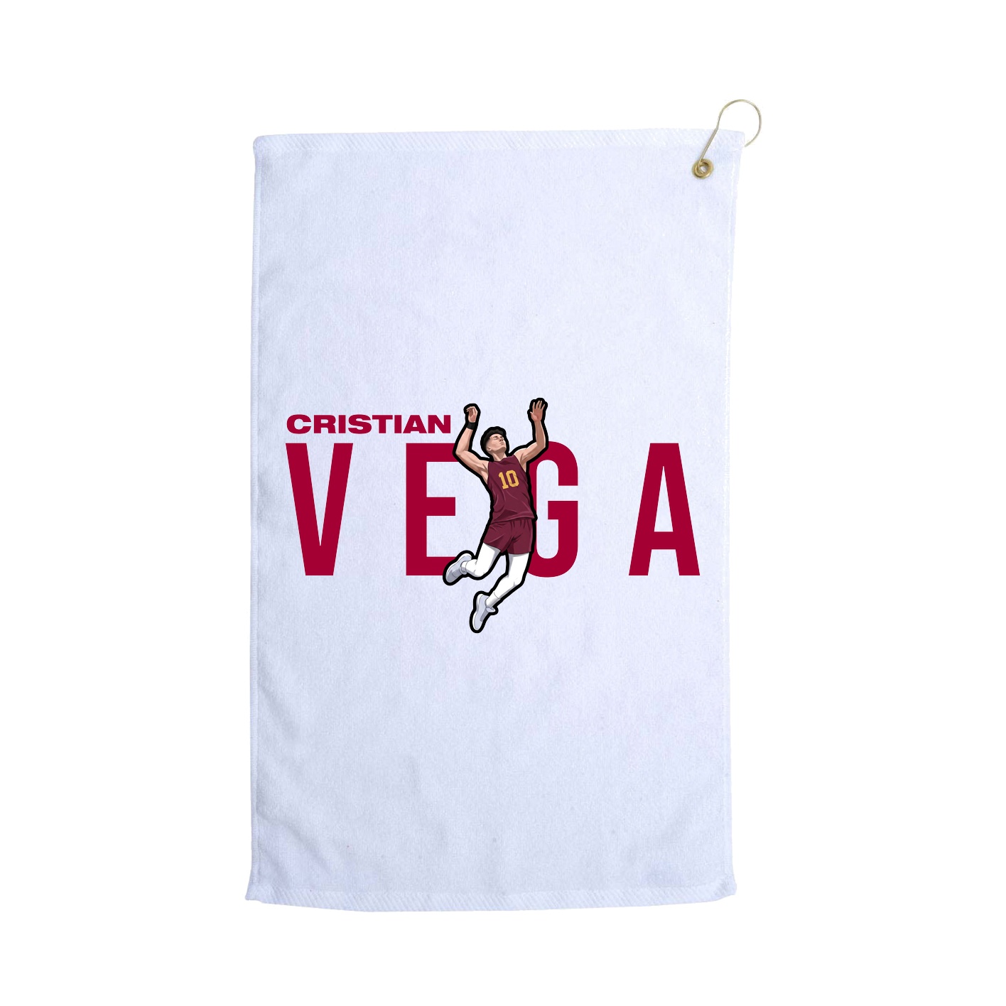 Golf Towel — Player Name in White