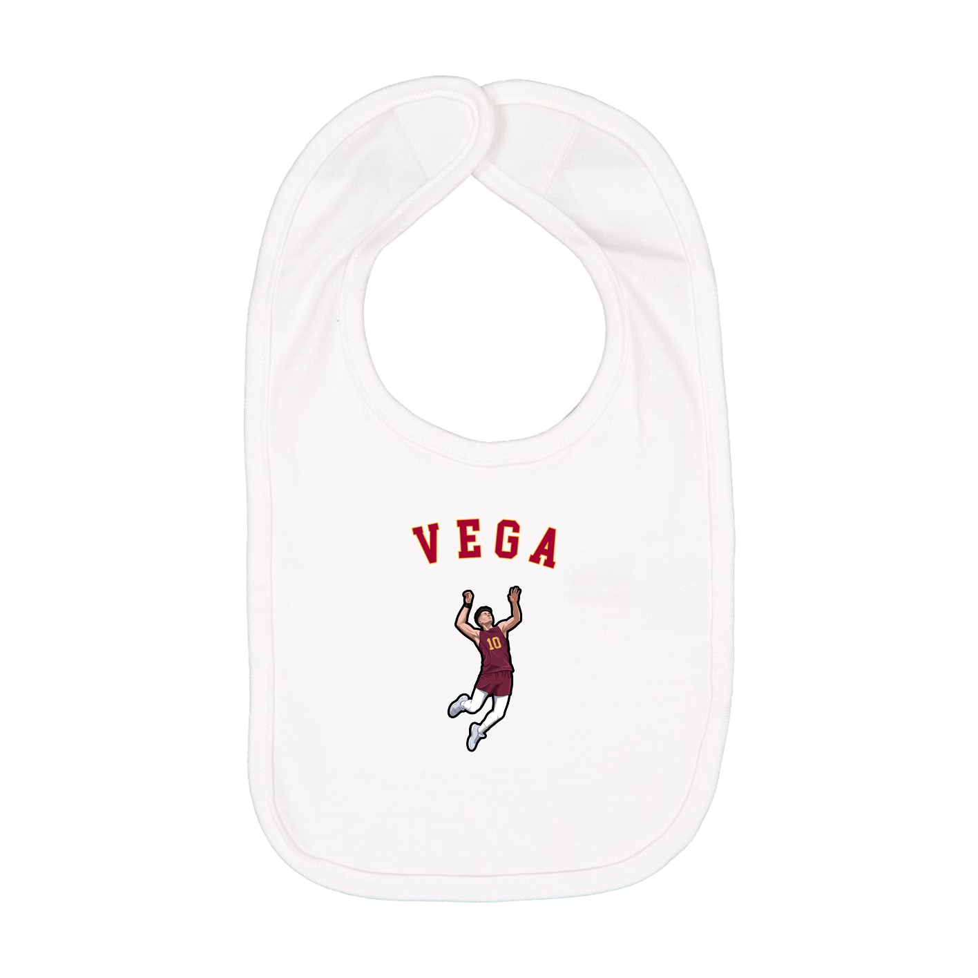 Infant Bib — Shirsey Arch in White