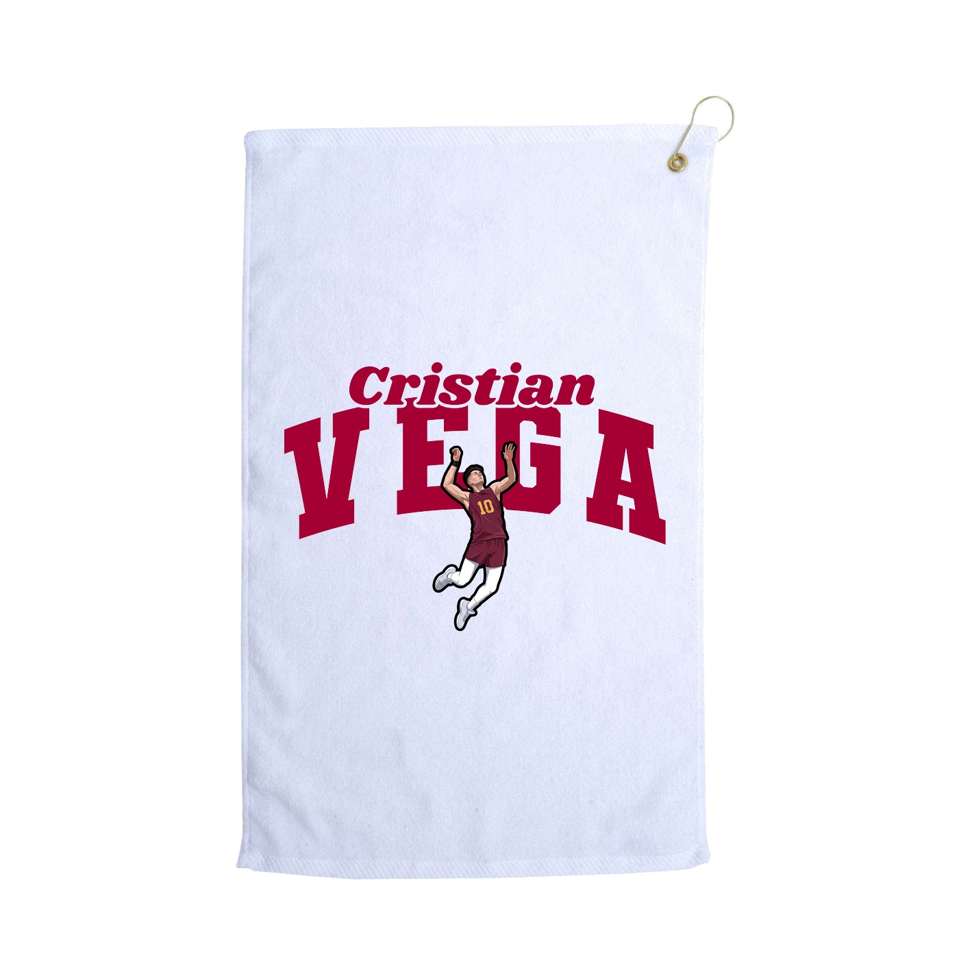 Golf Towel — Signature Arch in White