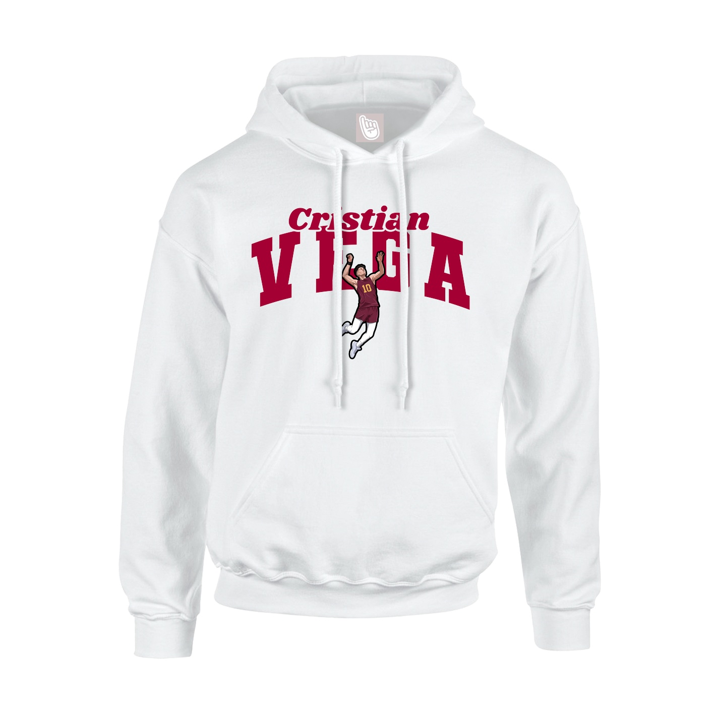 Hoodie — Signature Arch in White
