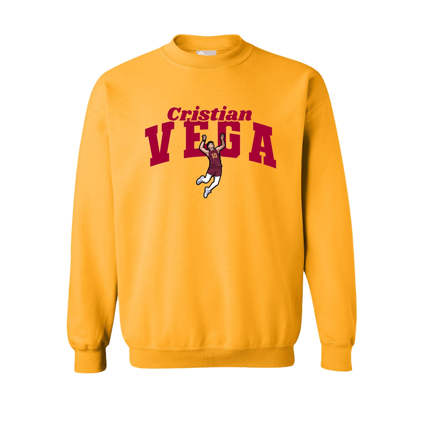Fleece Crew — Signature Arch in Gold