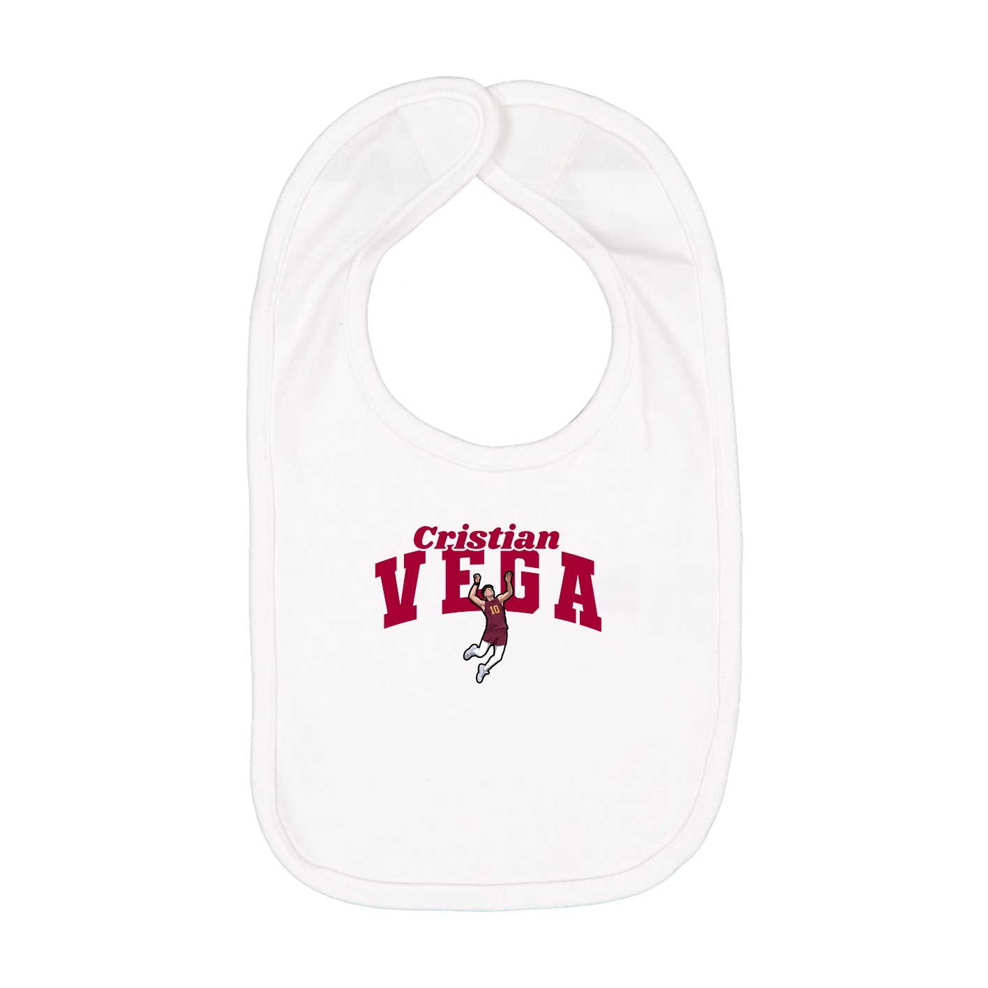 Infant Bib — Signature Arch in White