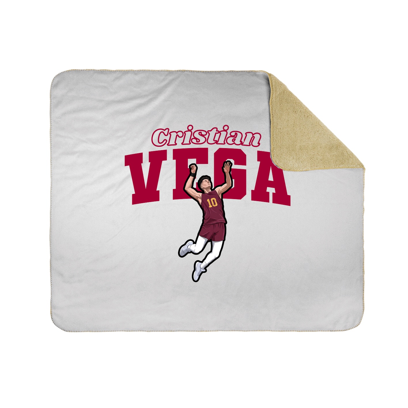 Throw Blanket — Name Arch in White