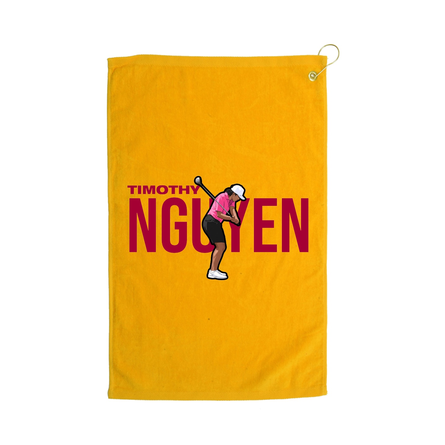 Golf Towel — Player Name in Gold
