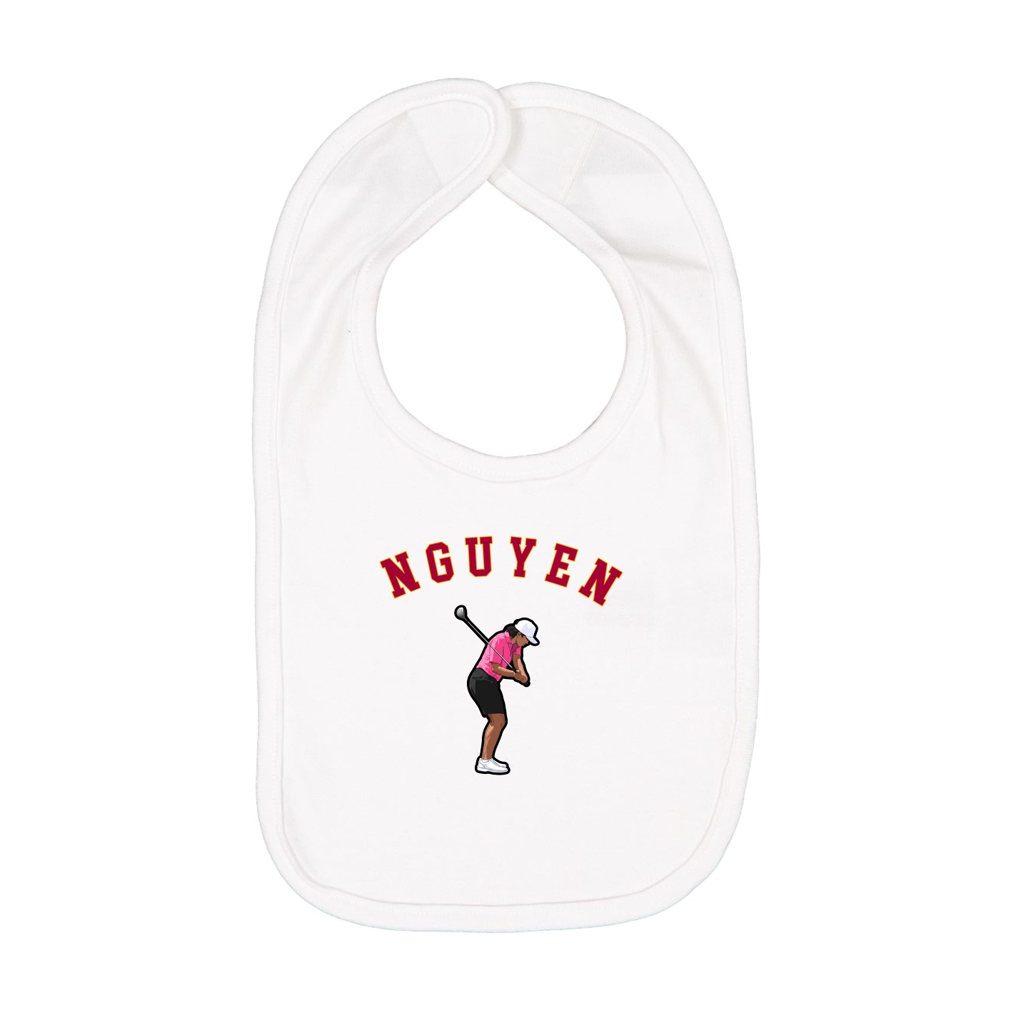 Infant Bib — Shirsey Arch in White