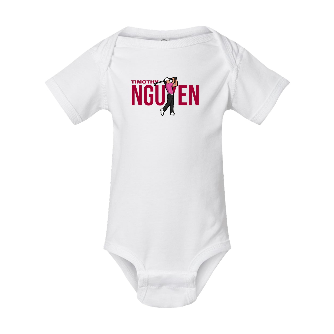 Baby Onesie — Player Name in White