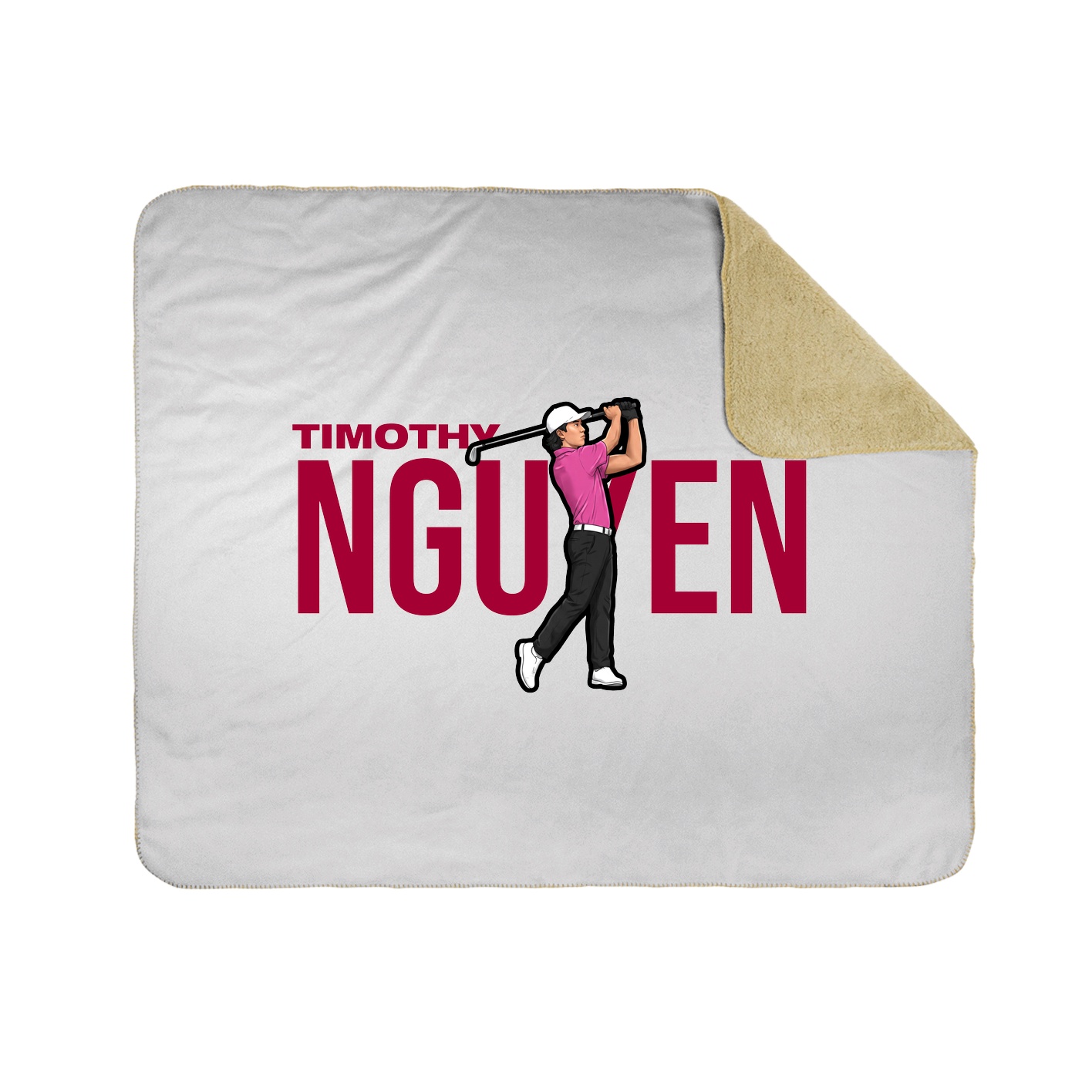 Throw Blanket — Player Name in White