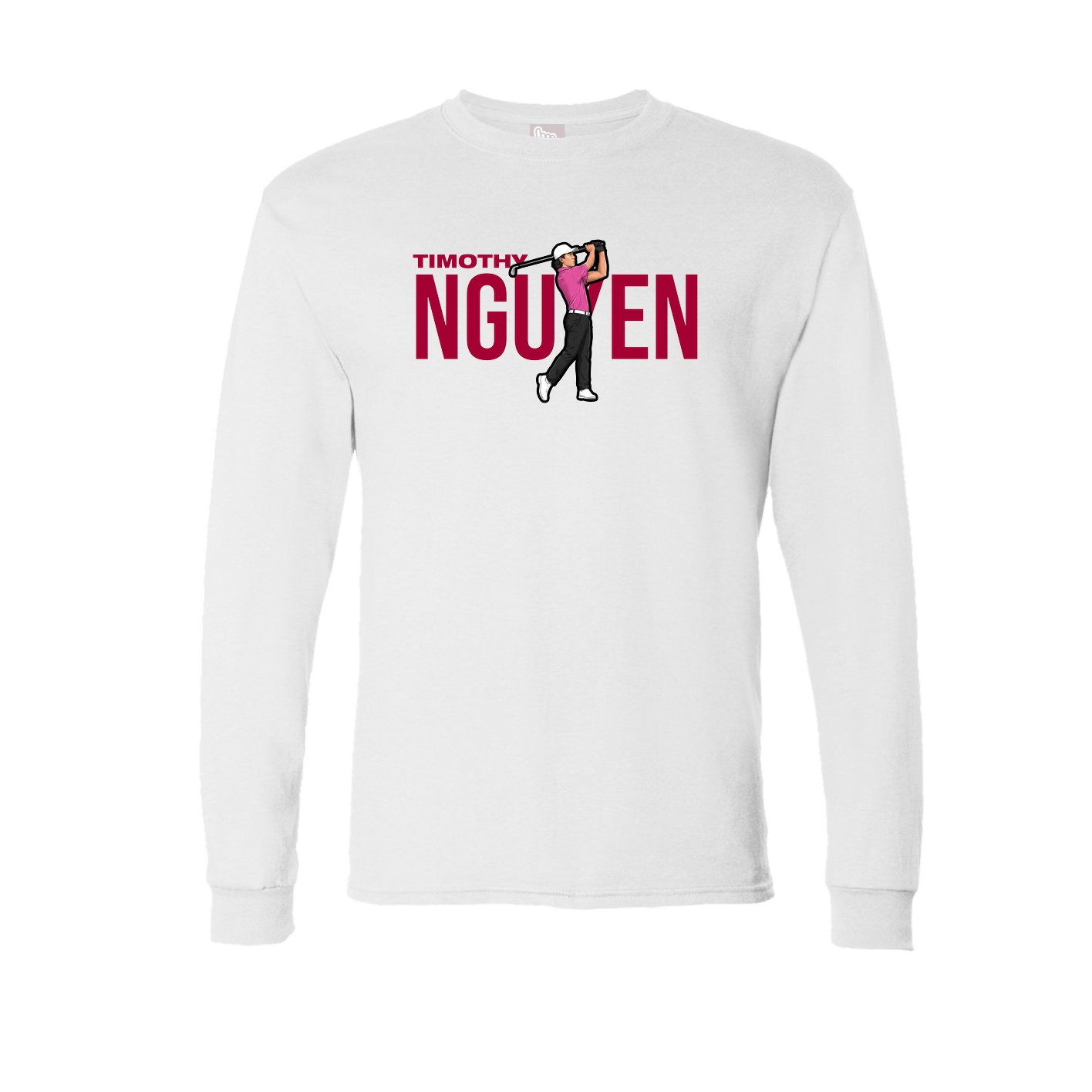 Long Sleeve Tee — Player Name in White