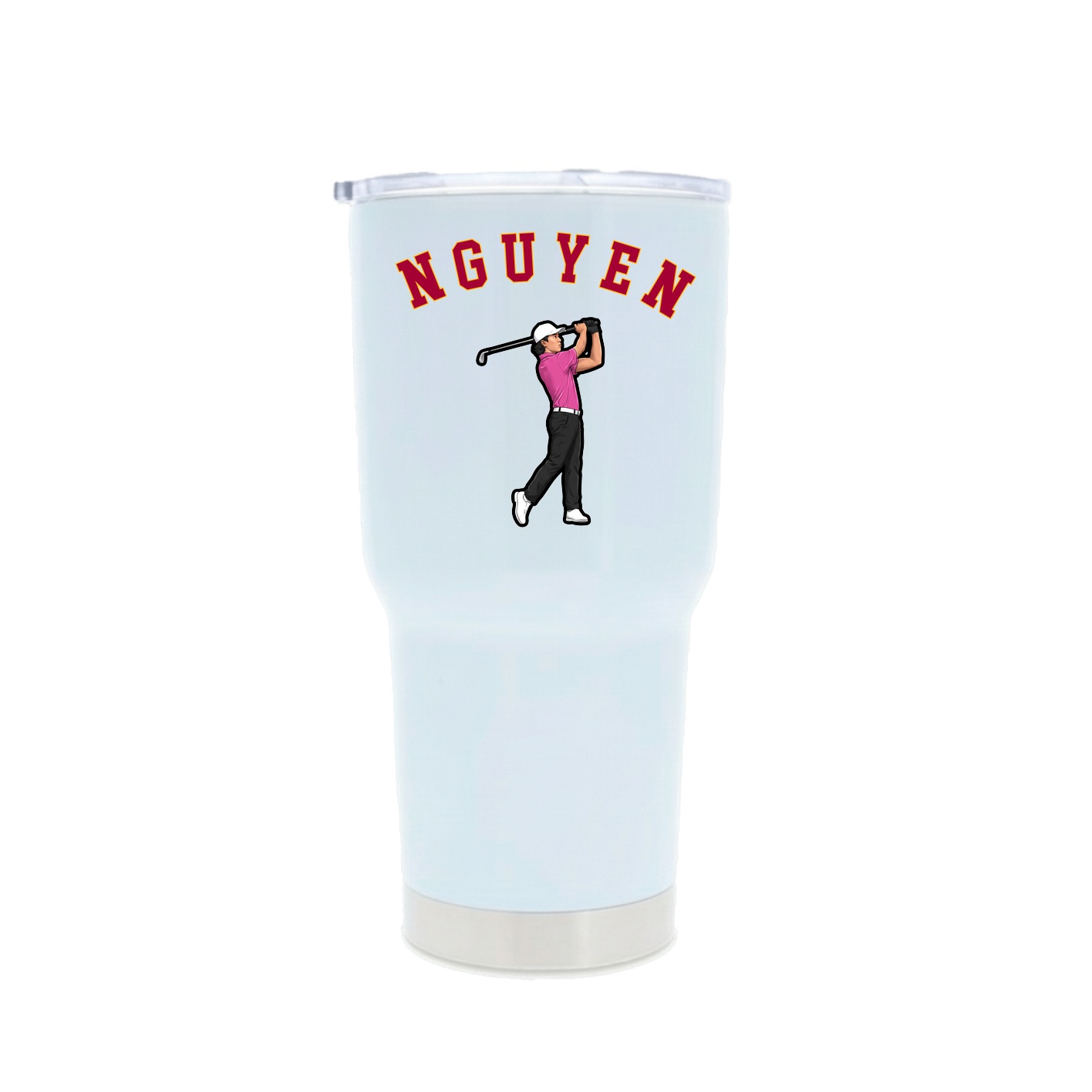 30oz Stainless Steel Tumbler — Shirsey Arch in White