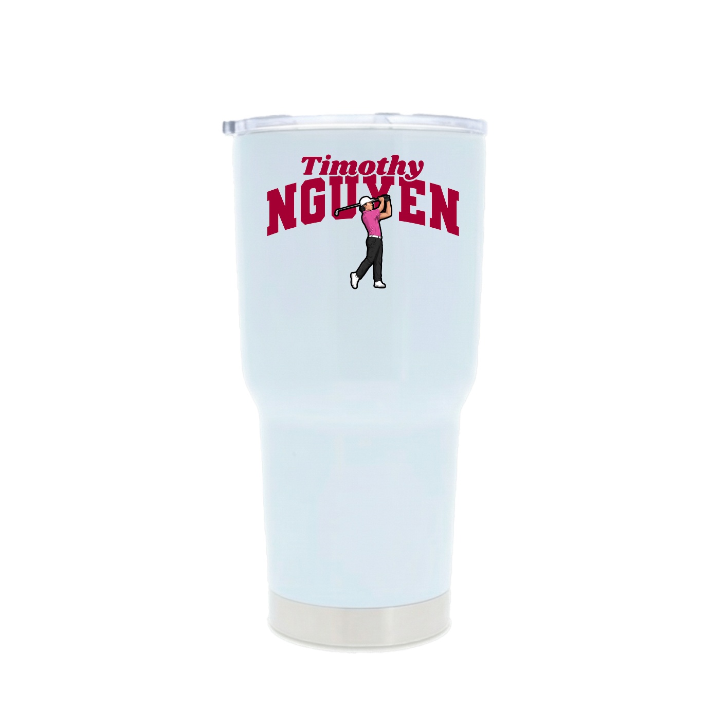 30oz Stainless Steel Tumbler — Signature Arch in White