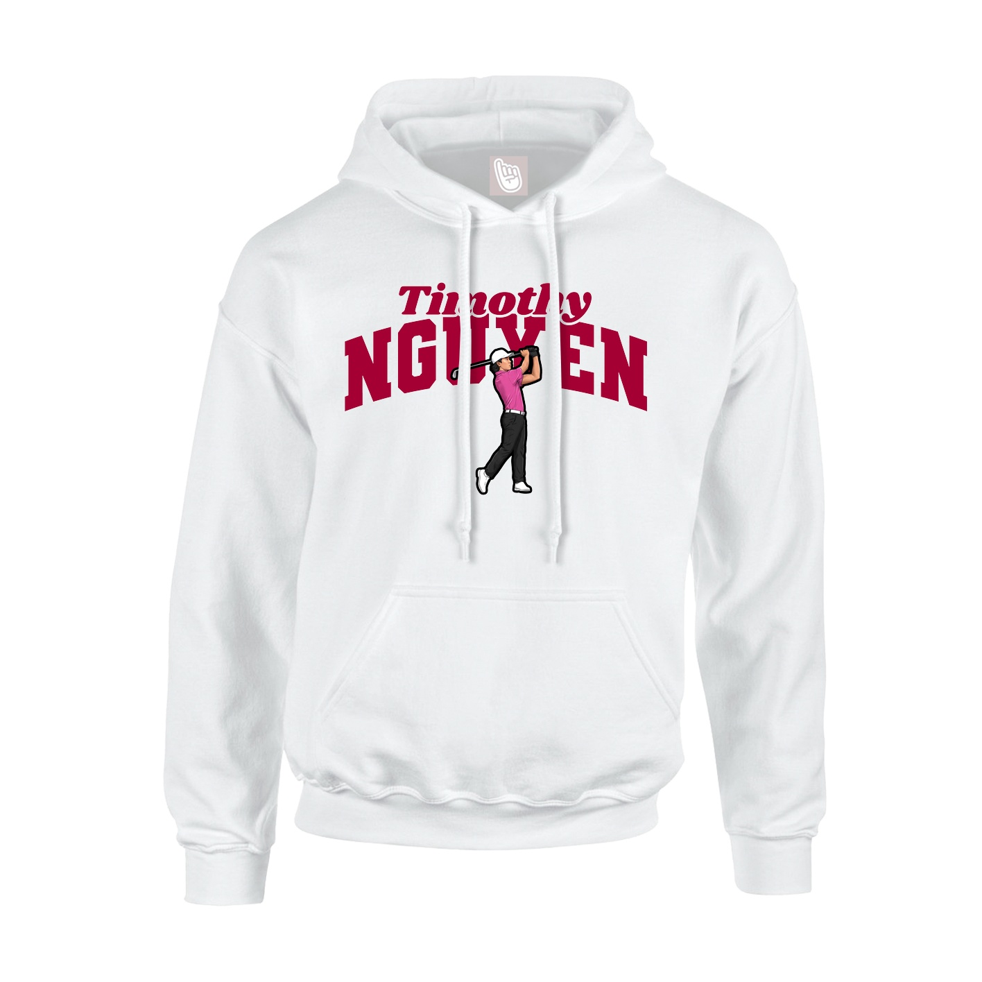 Youth Hoodie — Signature Arch in White