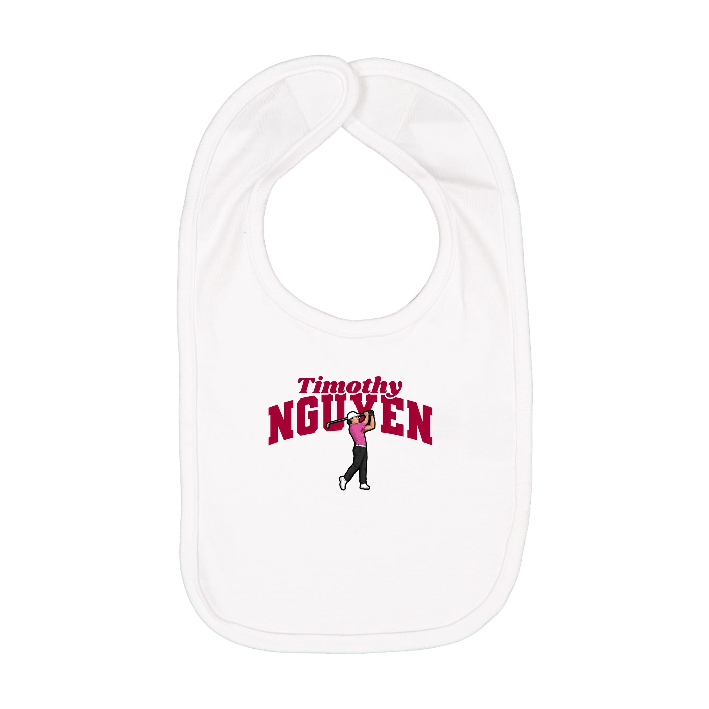 Infant Bib — Signature Arch in White