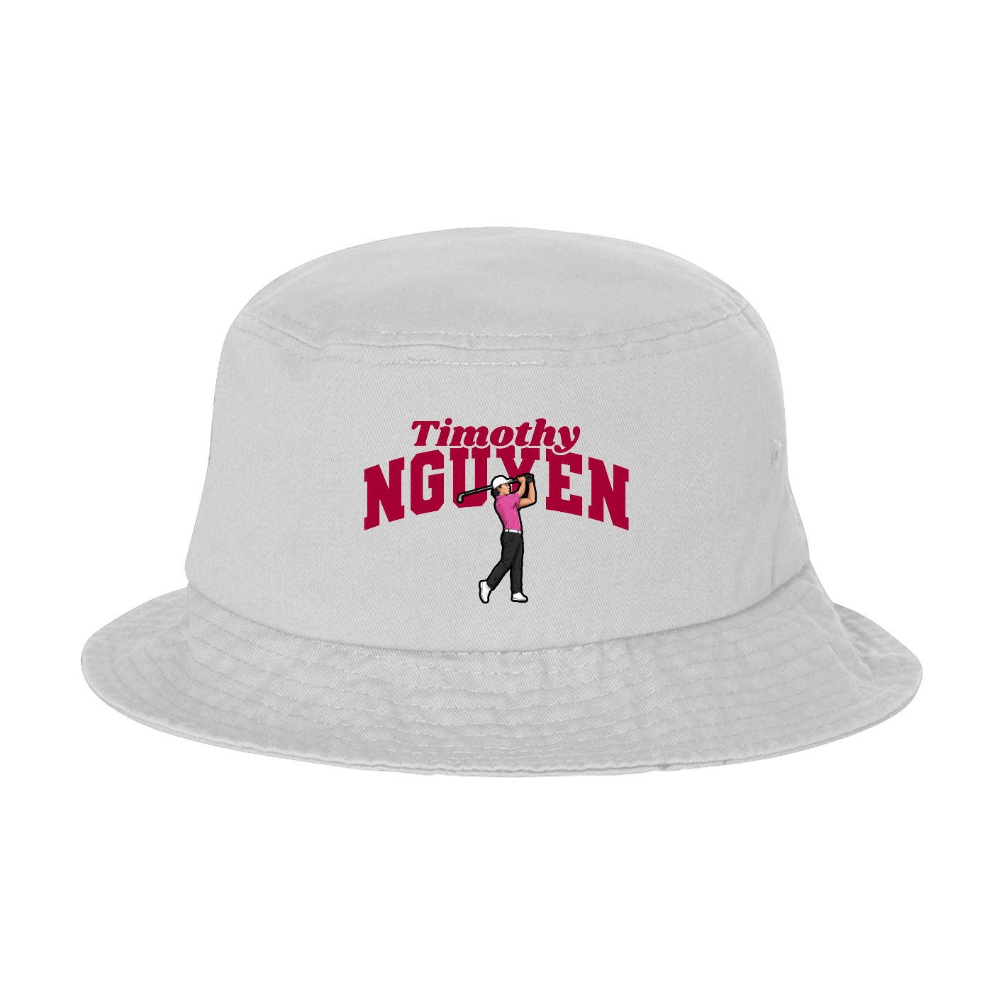 Bucket Cap — Signature Arch in White