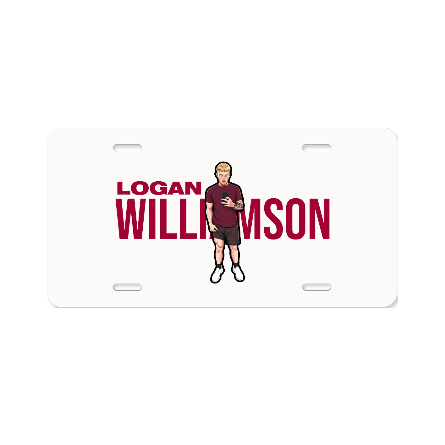 License Plate — Player Name in Classic