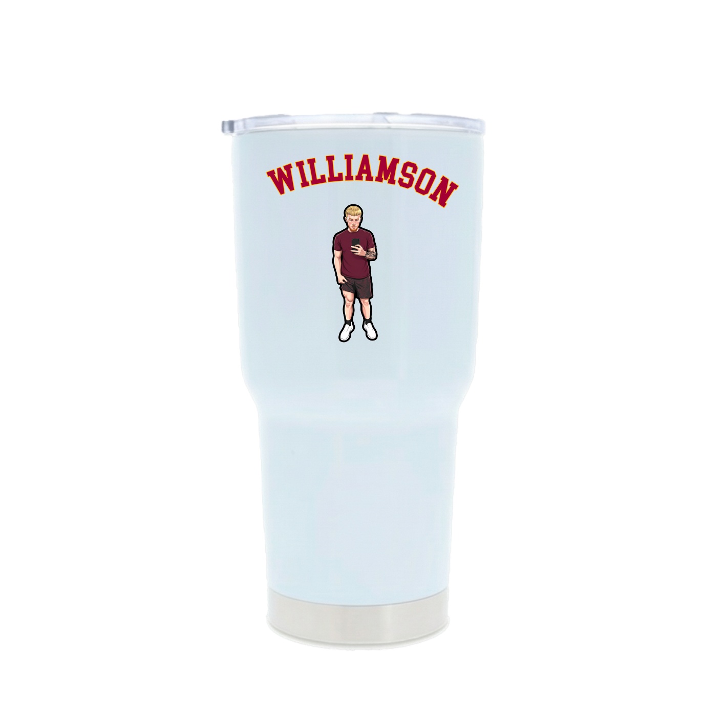30oz Stainless Steel Tumbler — Shirsey Arch in White