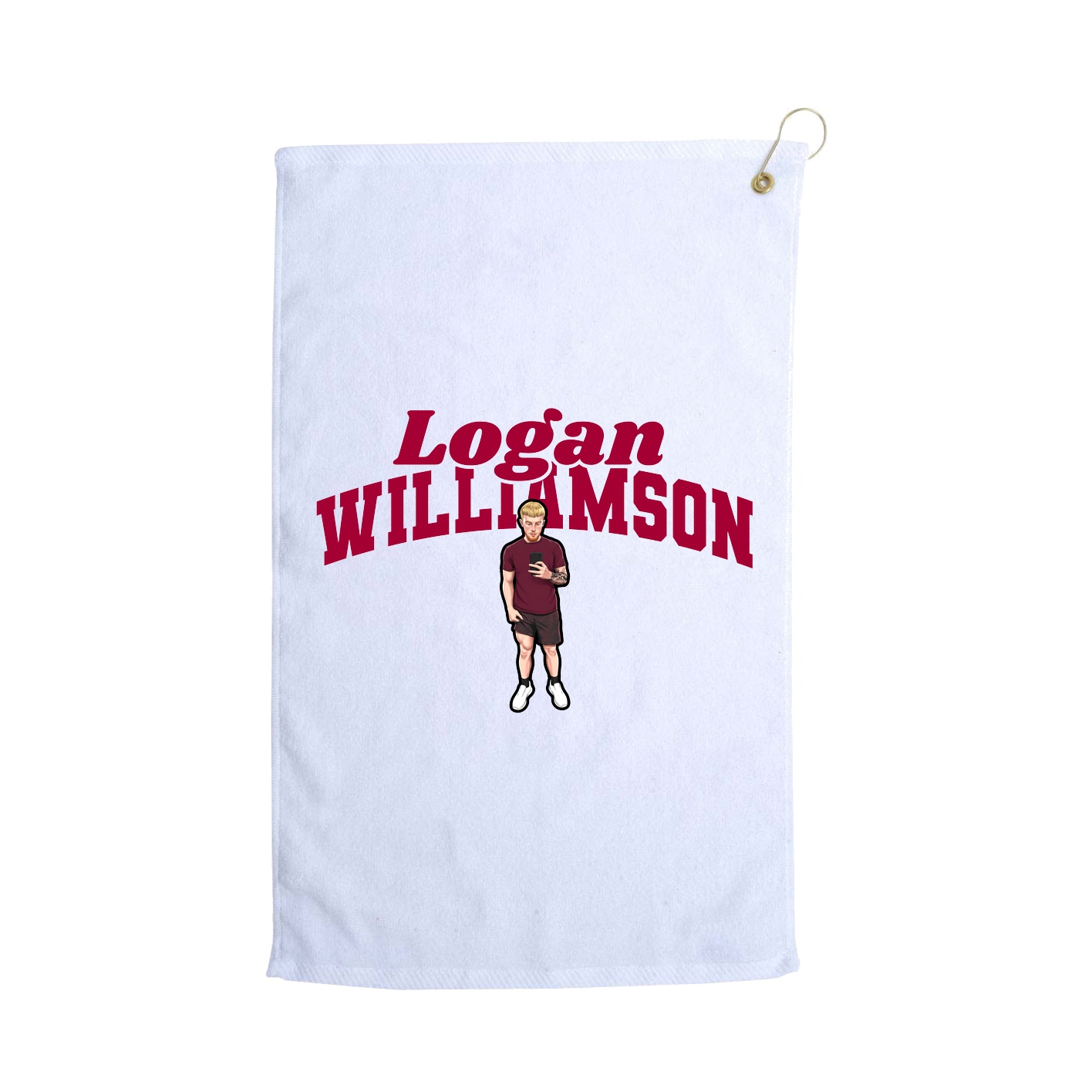 Golf Towel — Signature Arch in White