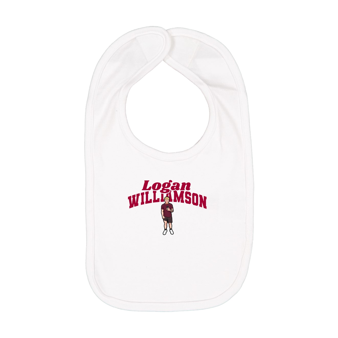 Infant Bib — Signature Arch in White