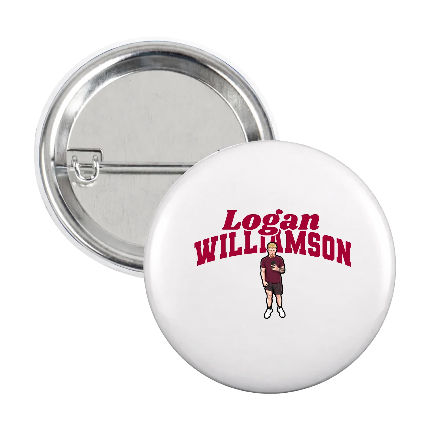 Game Day Button — Signature Arch in White