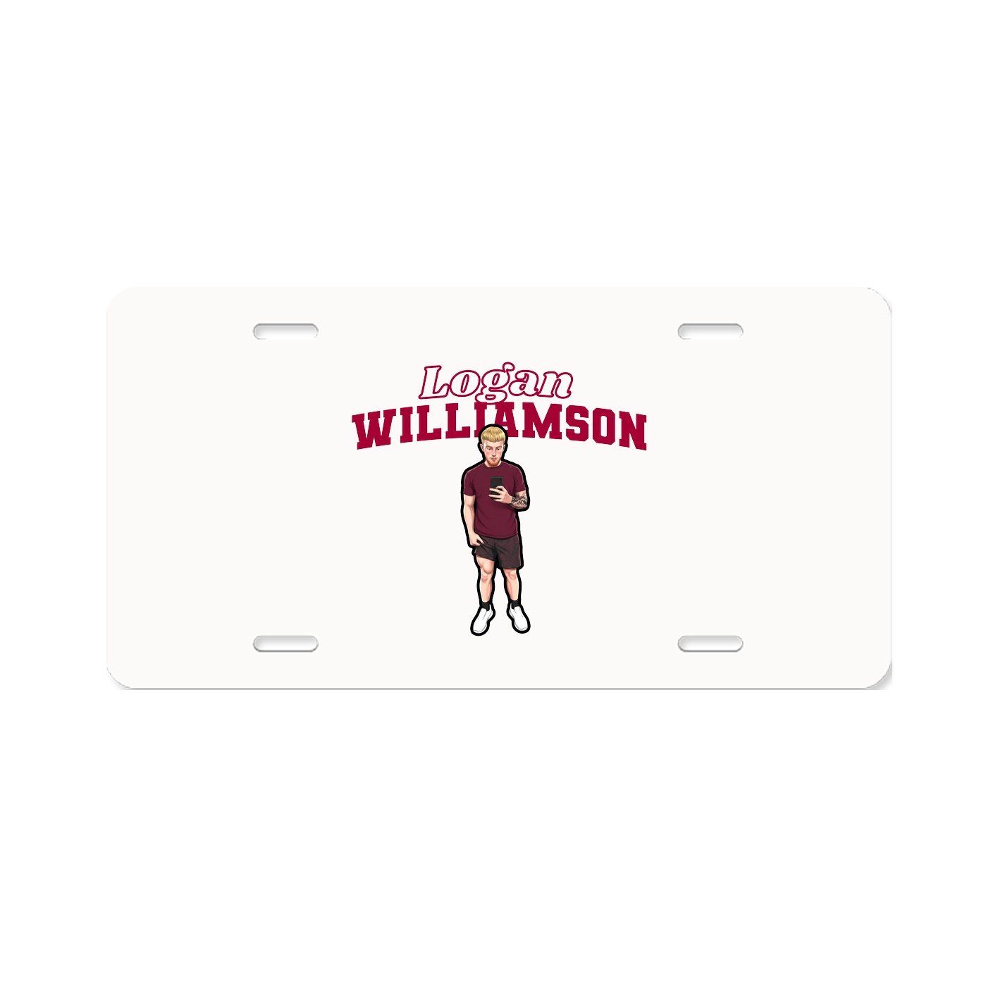 License Plate — Name Arch in Classic