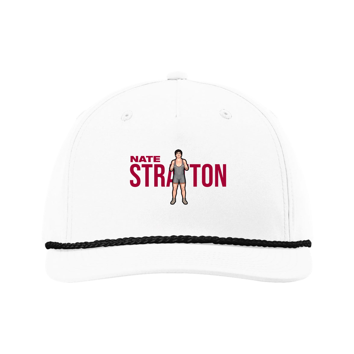 Five-Panel Classic Rope Cap — Player Name in White