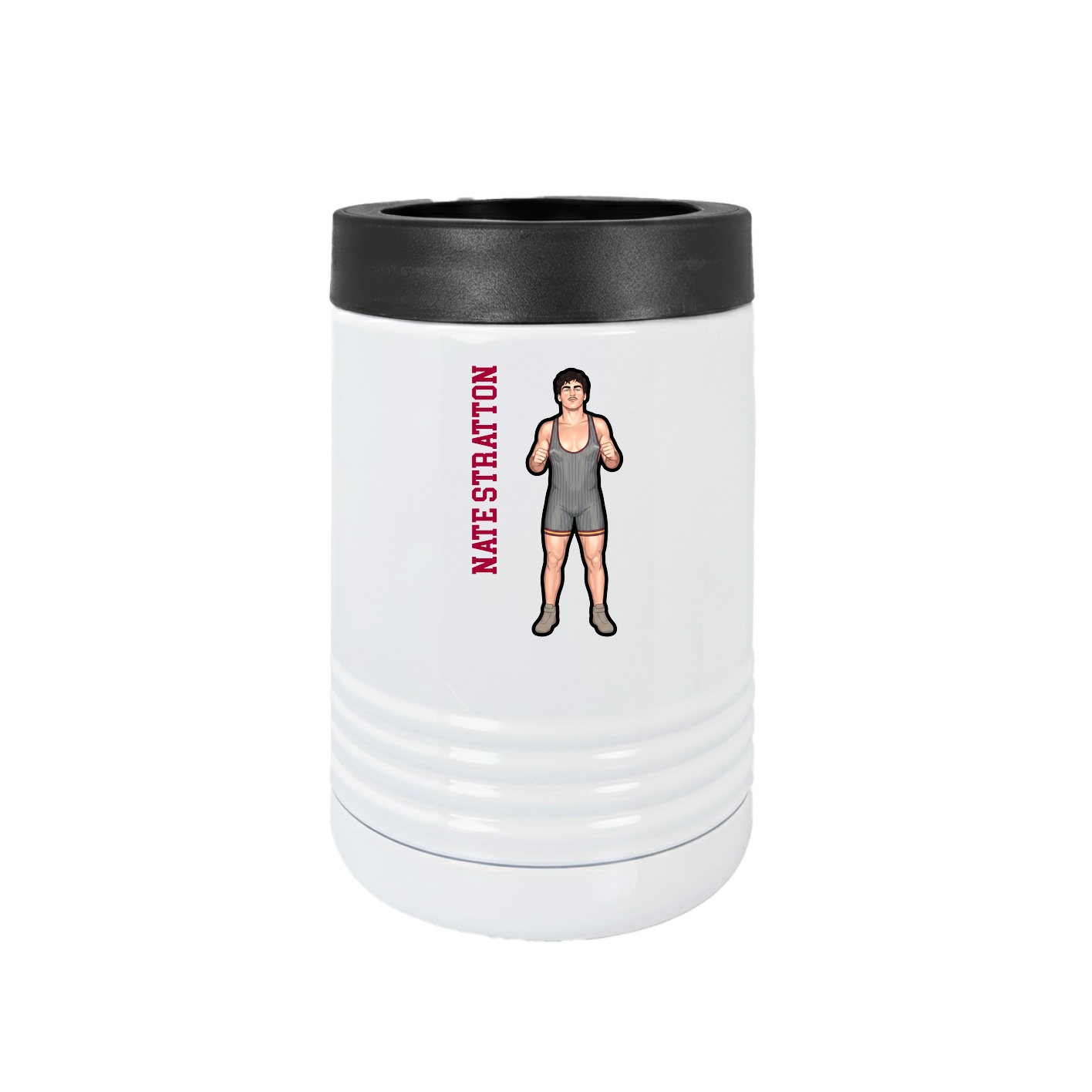 Beverage Holder — Name Vertical in White