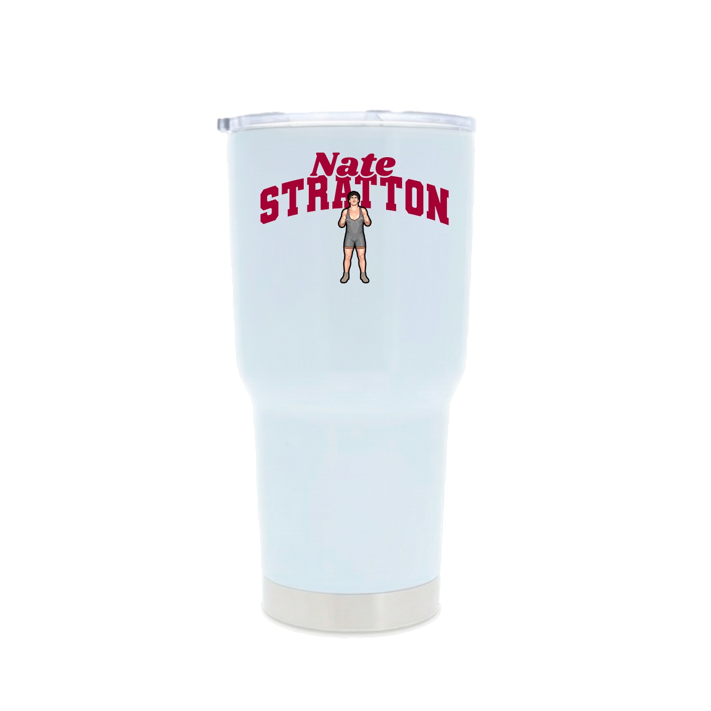 30oz Stainless Steel Tumbler — Signature Arch in White