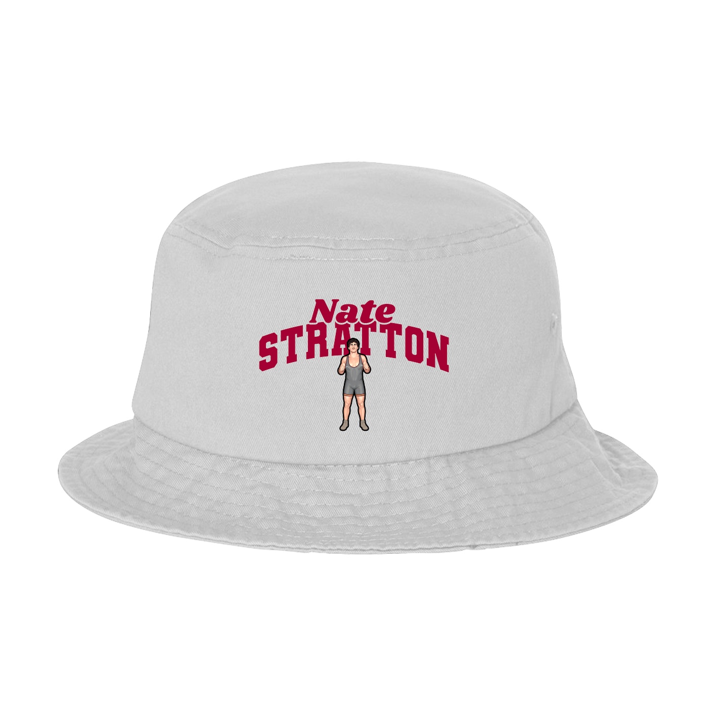 Bucket Cap — Signature Arch in White