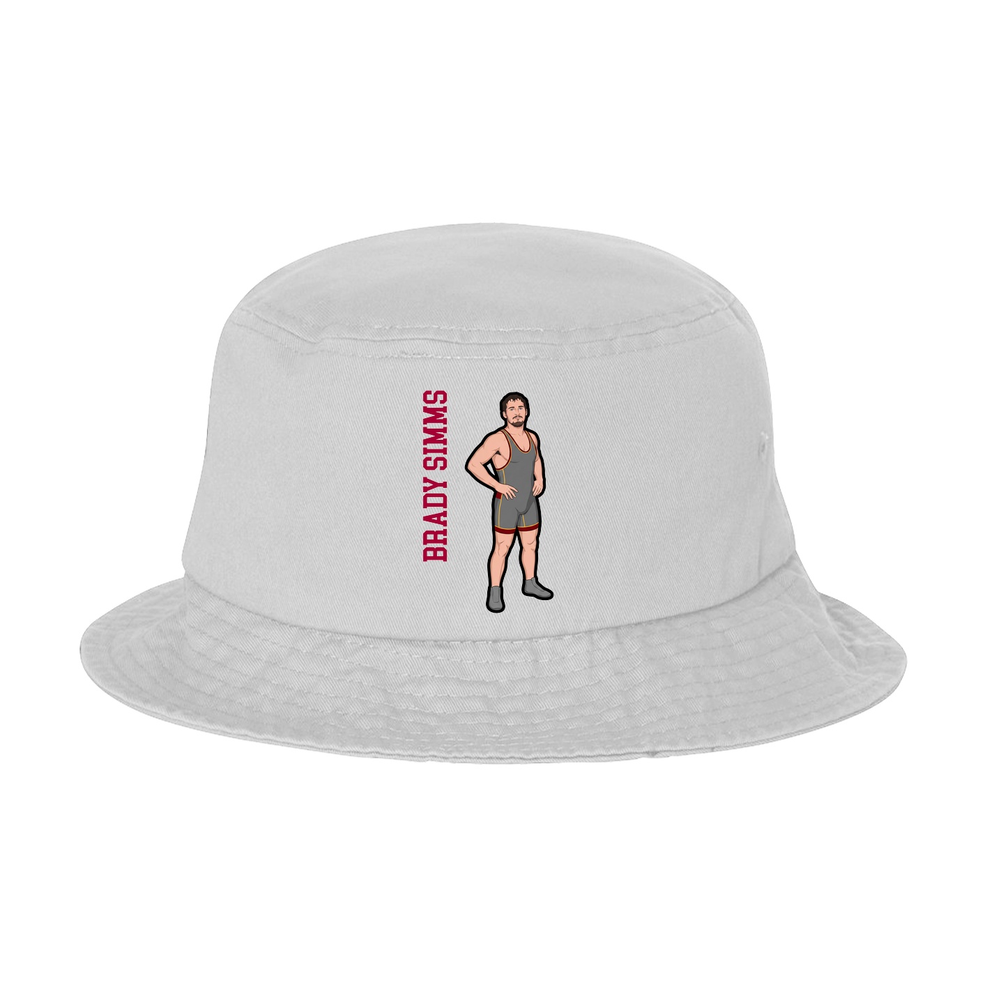 Bucket Cap — Name Vertical in White