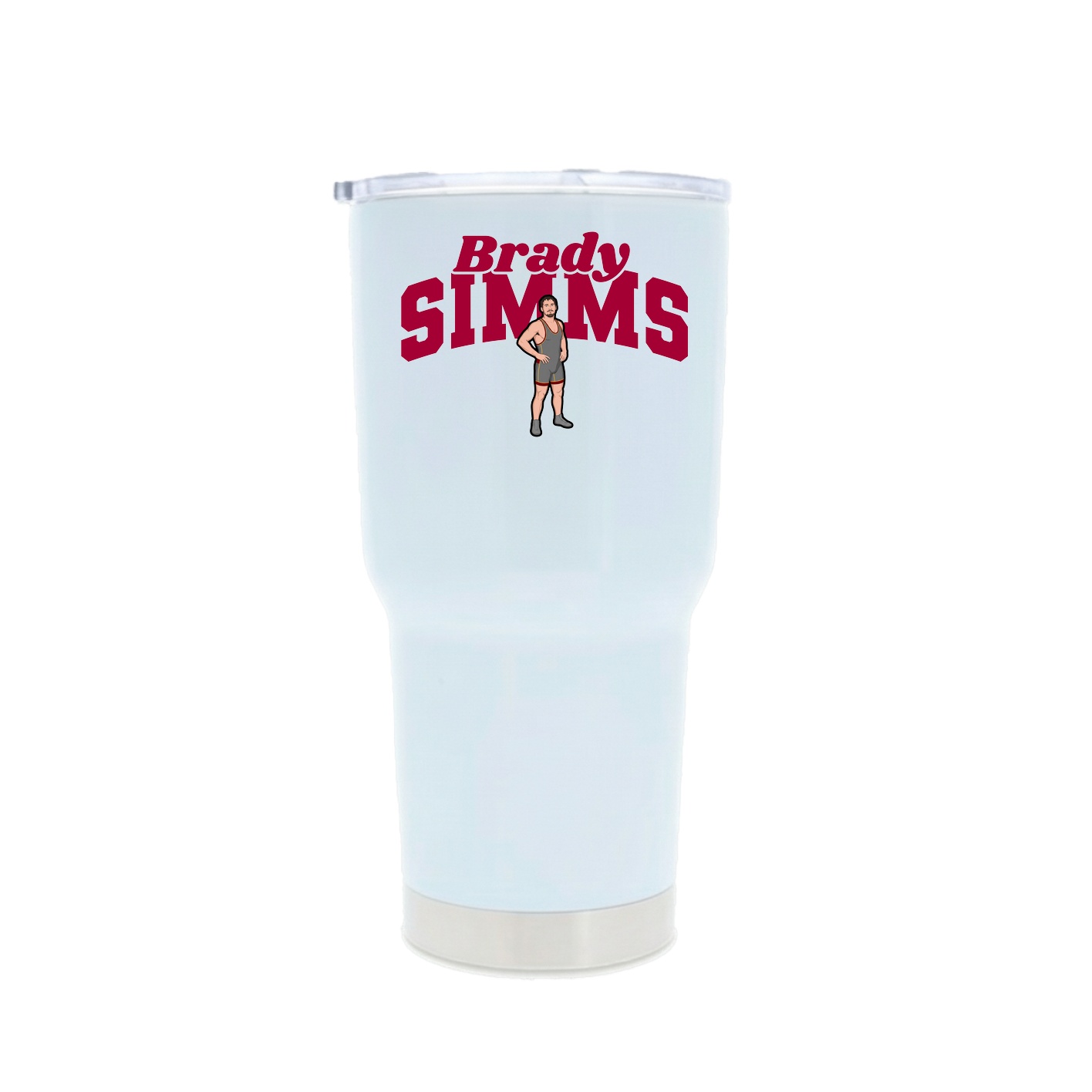 30oz Stainless Steel Tumbler — Signature Arch in White