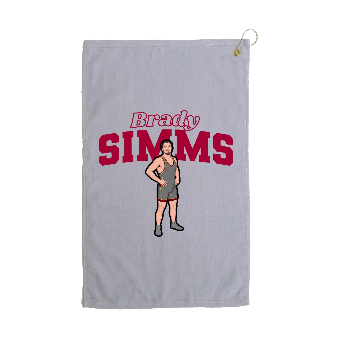 Golf Towel — Name Arch in Grey