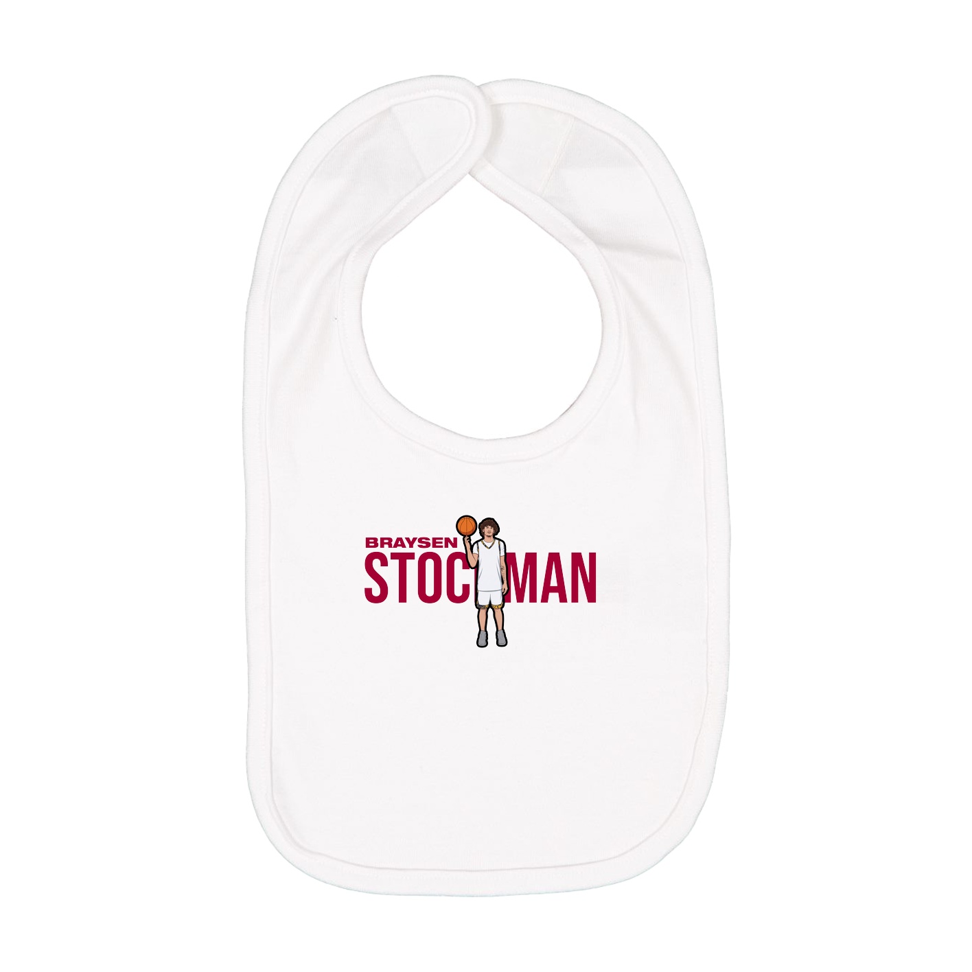 Infant Bib — Player Name in White