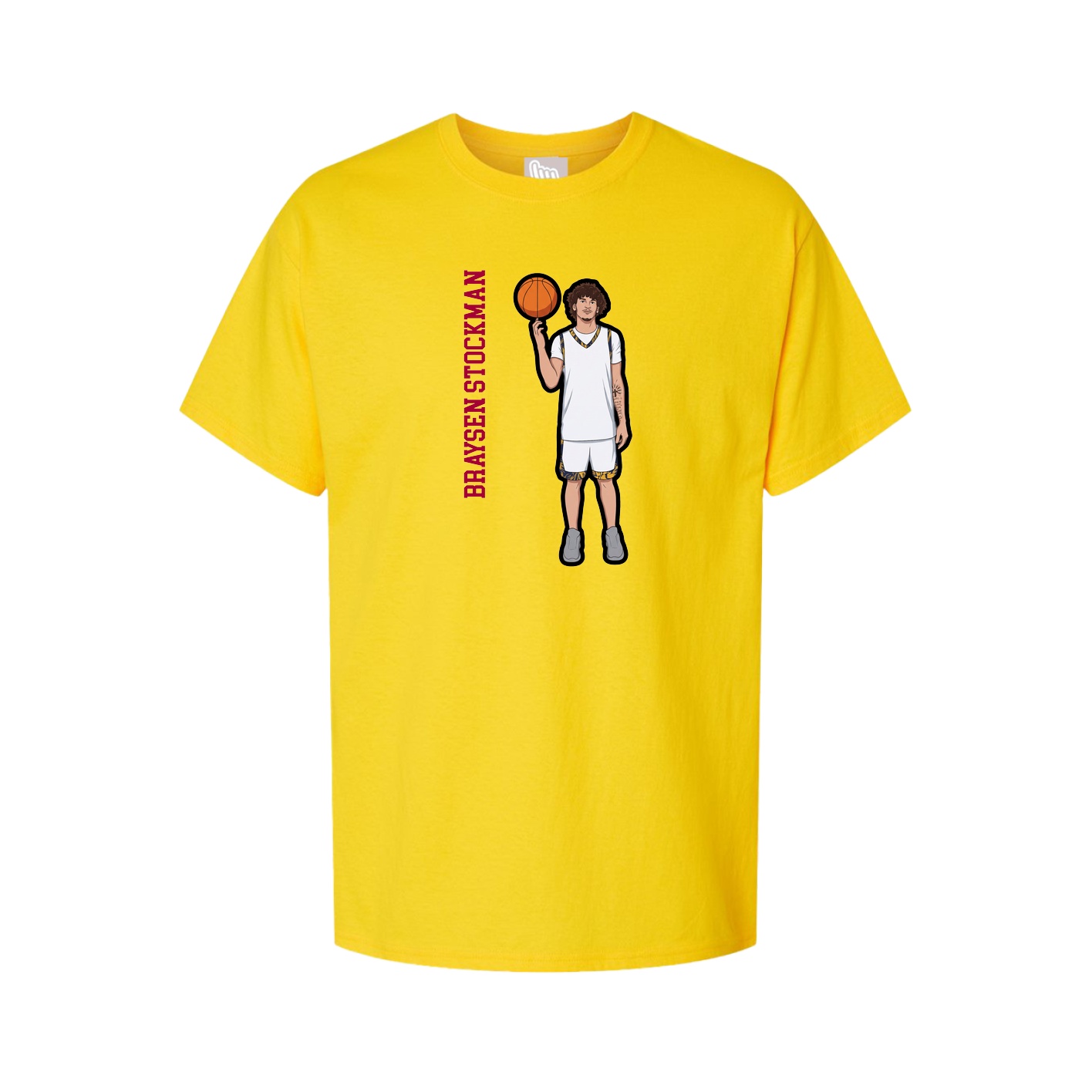 Youth Tee — Name Vertical in Gold