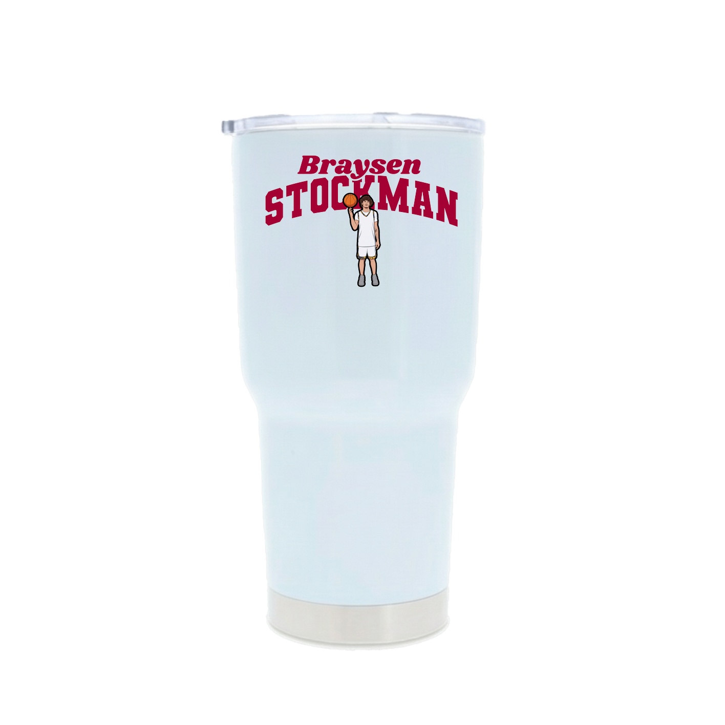 30oz Stainless Steel Tumbler — Signature Arch in White