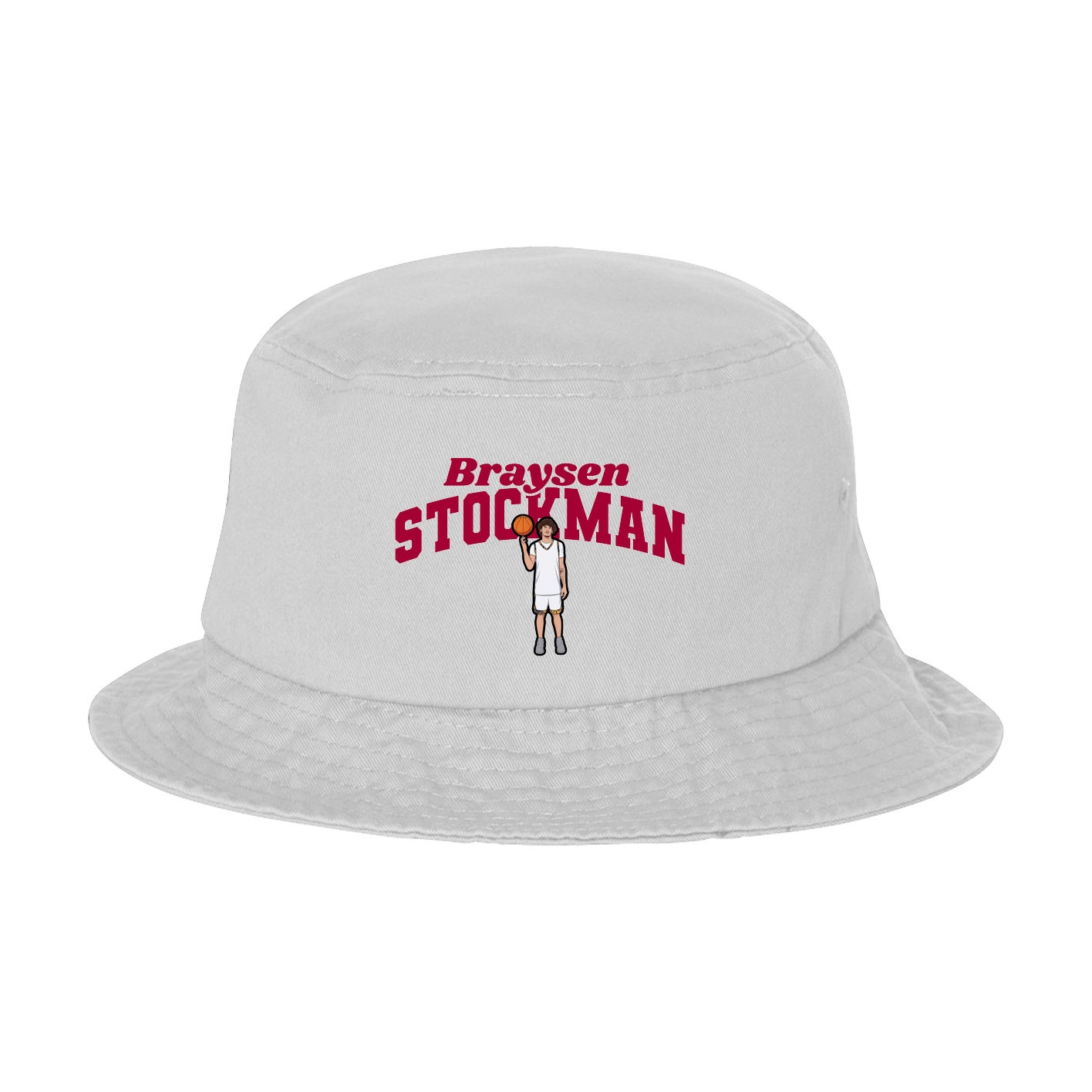 Bucket Cap — Signature Arch in White