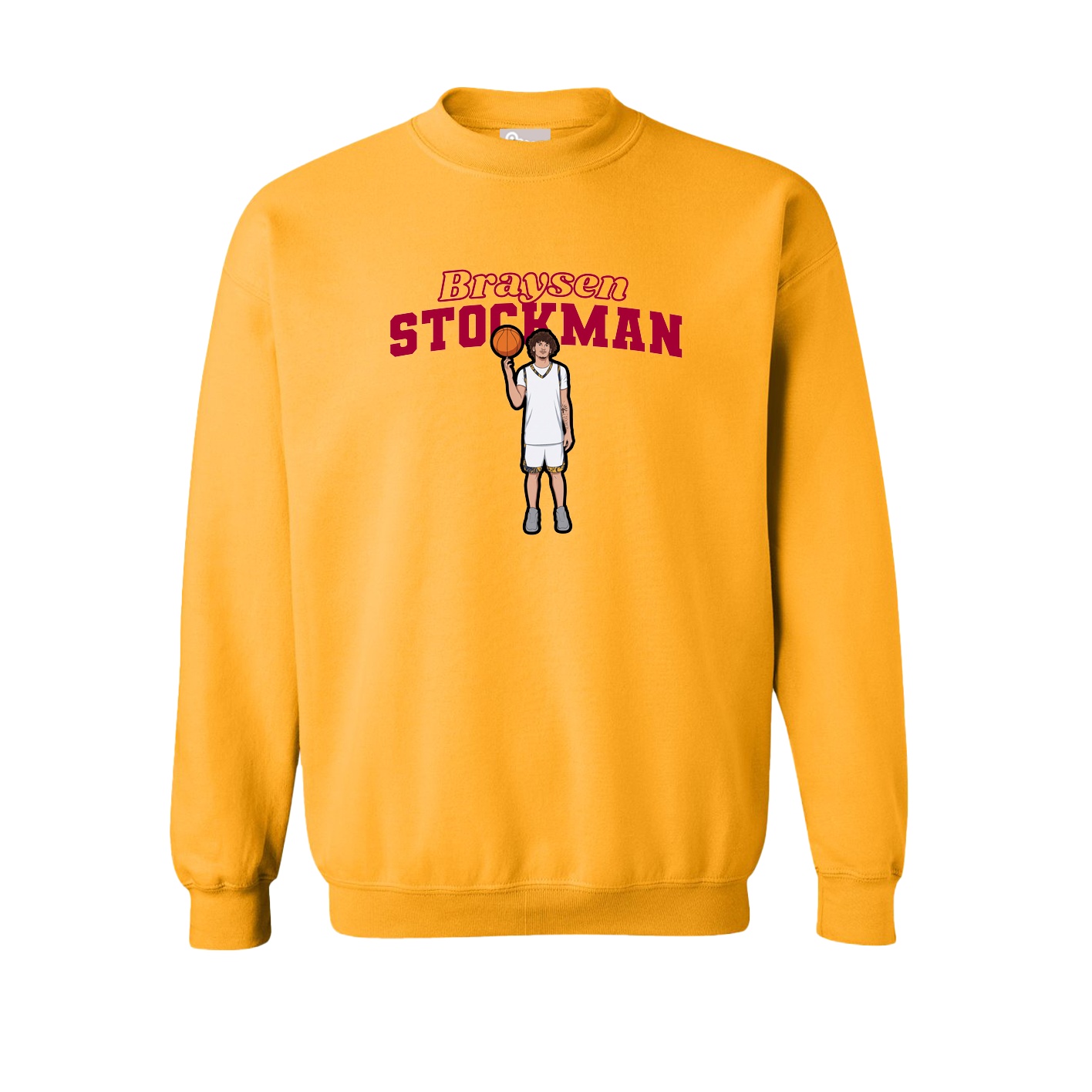 Fleece Crew — Name Arch in Gold