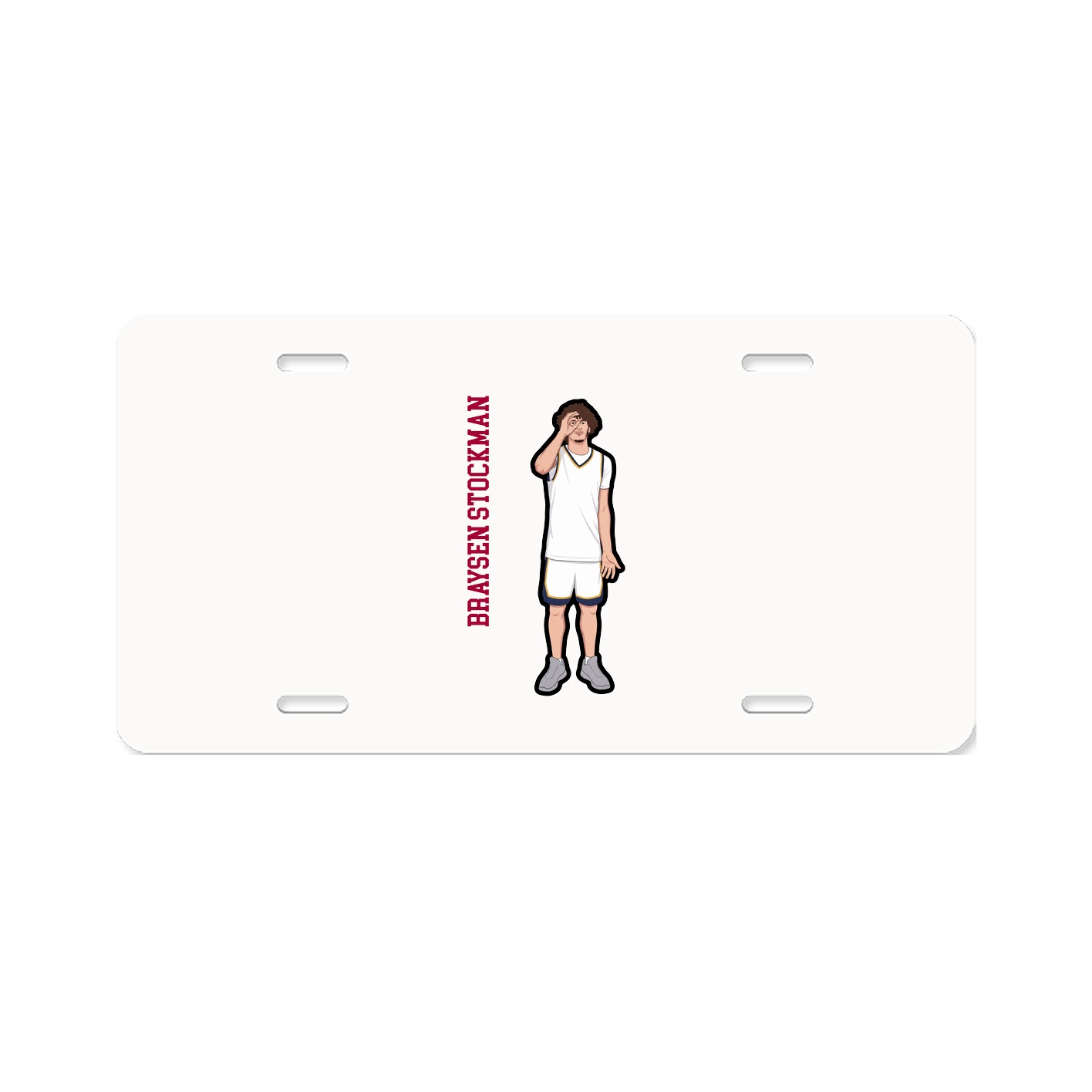 License Plate — Name Vertical in Classic