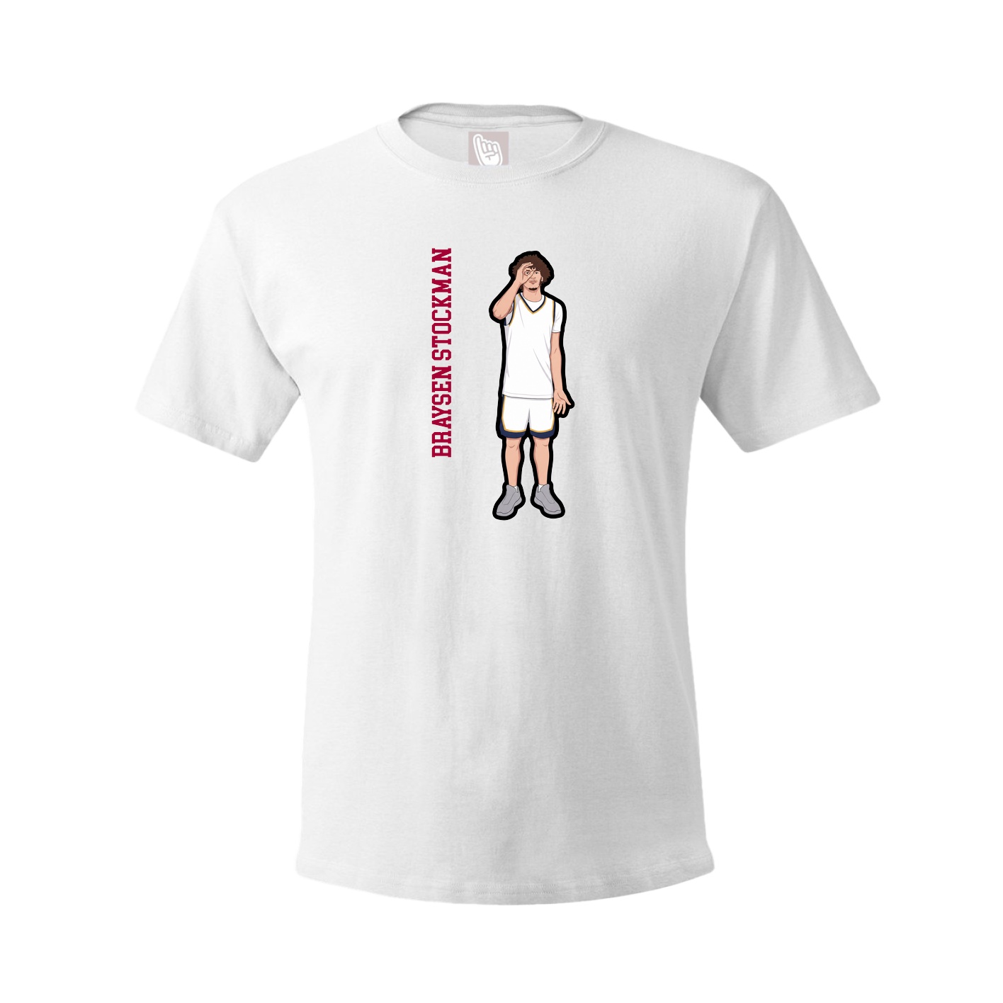 Tee — Name Vertical in White