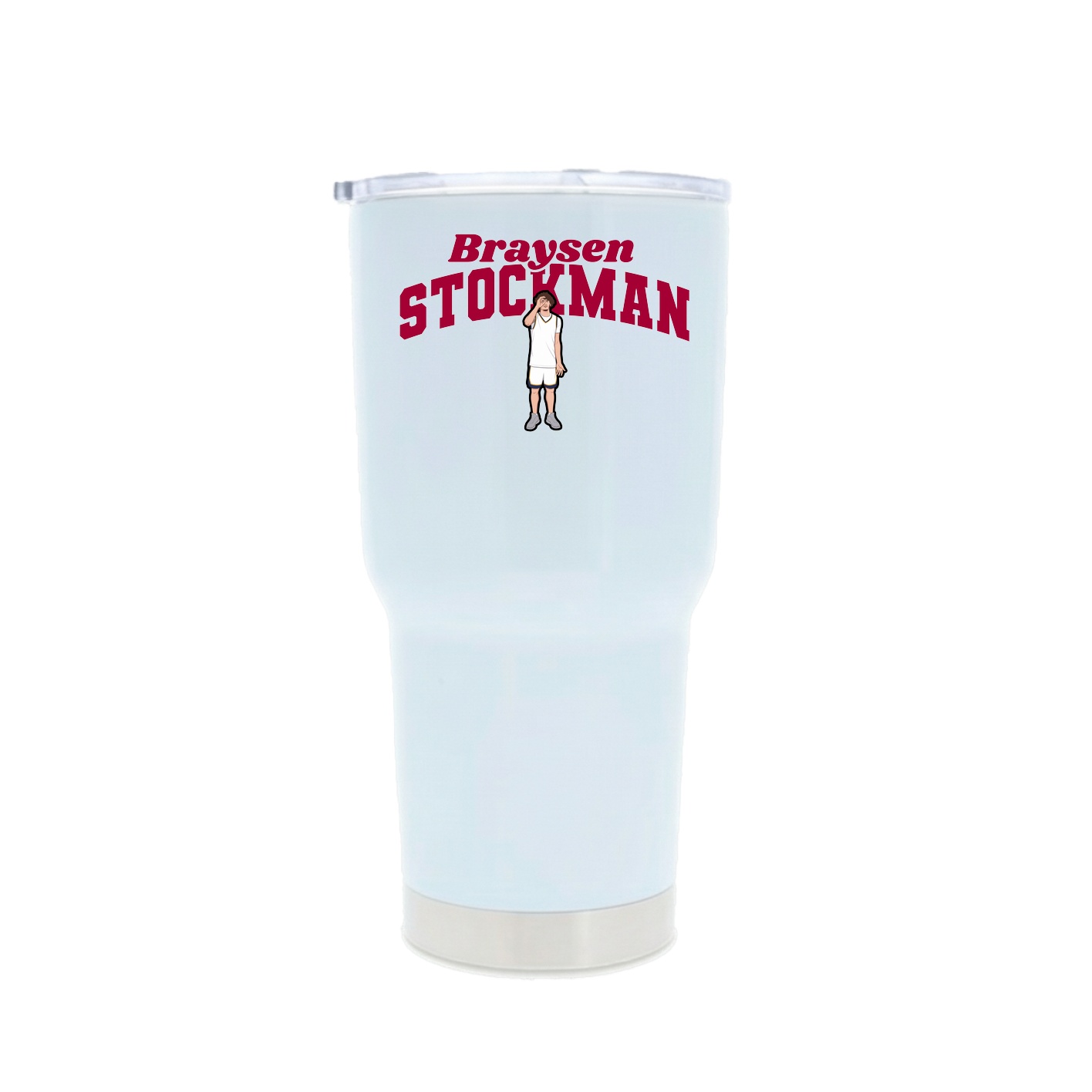 30oz Stainless Steel Tumbler — Signature Arch in White