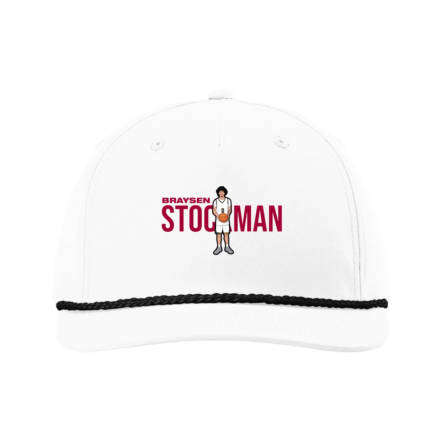 Five-Panel Classic Rope Cap — Player Name in White