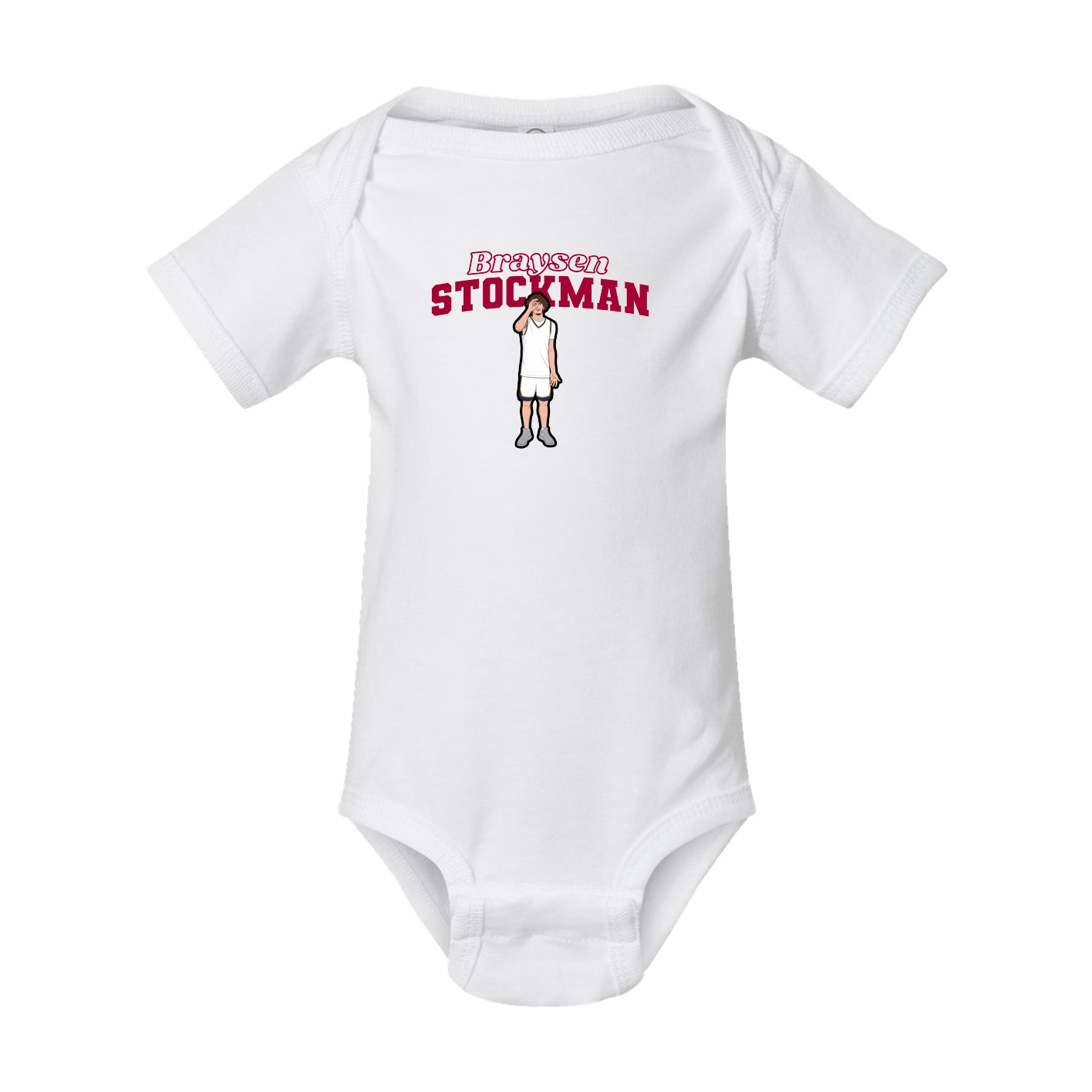 Baby Onesie — Name Arch in White