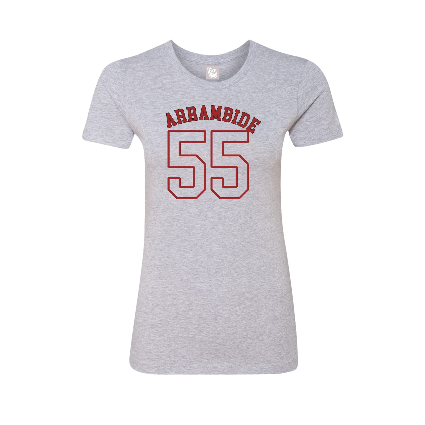 Fitted Women's Tee — Shirsey Arch in Grey