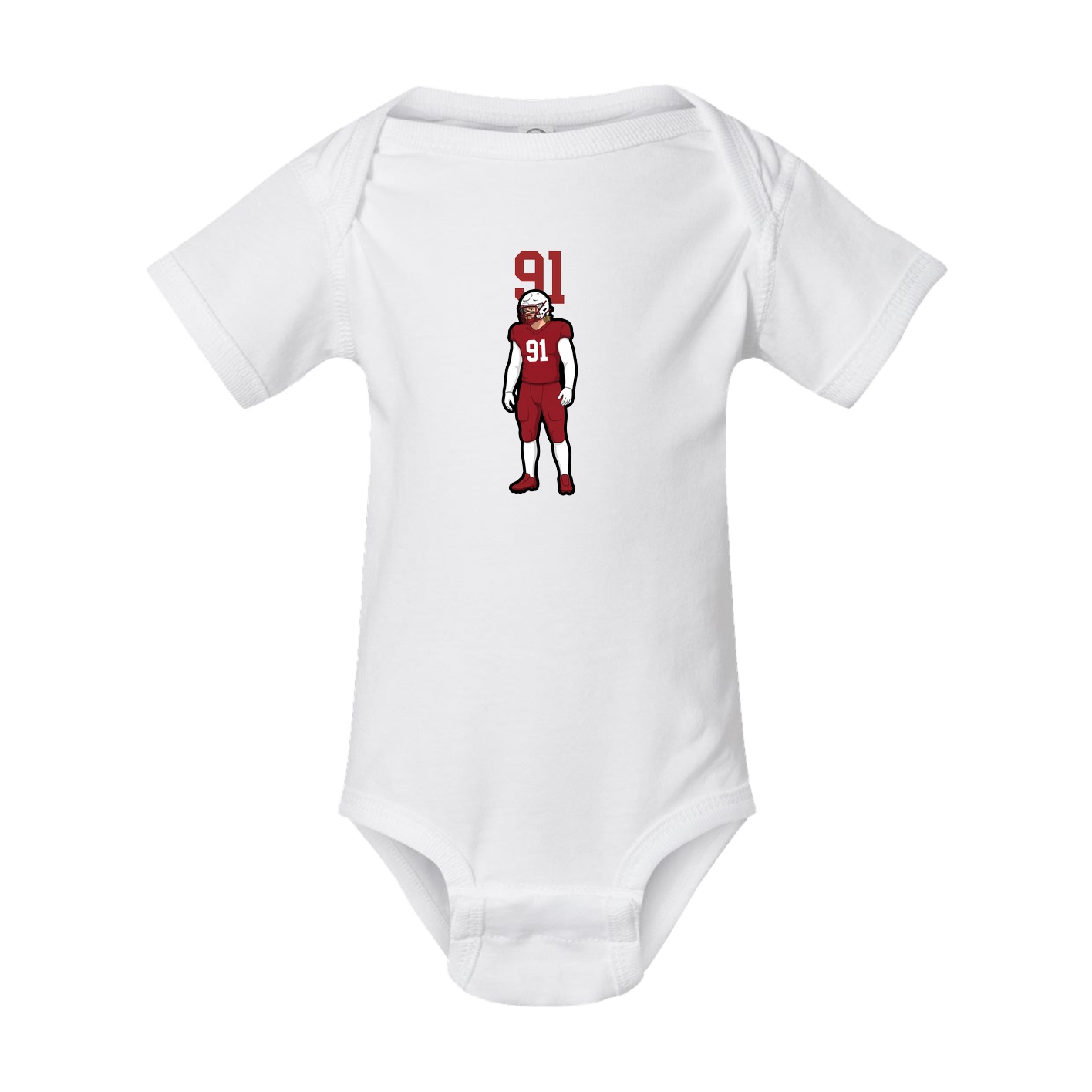 Baby Onesie — Number Top in White