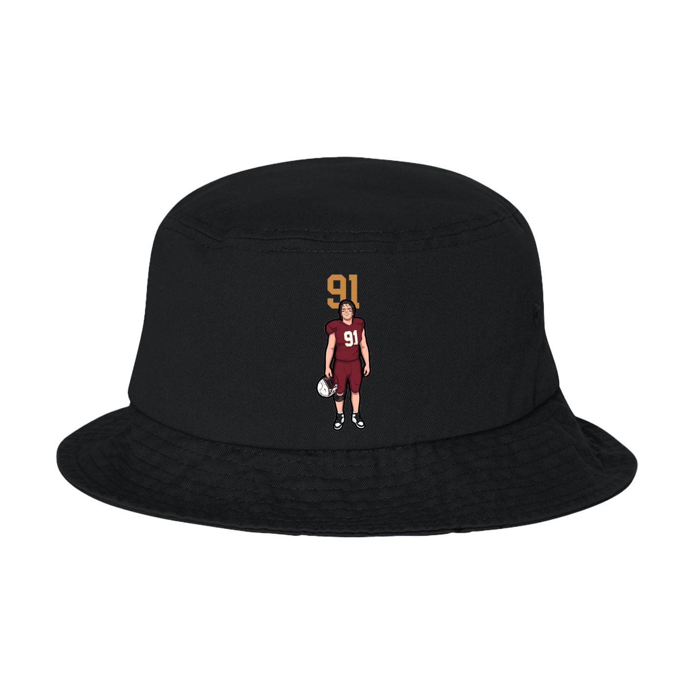 Bucket Cap — Number Top in Black