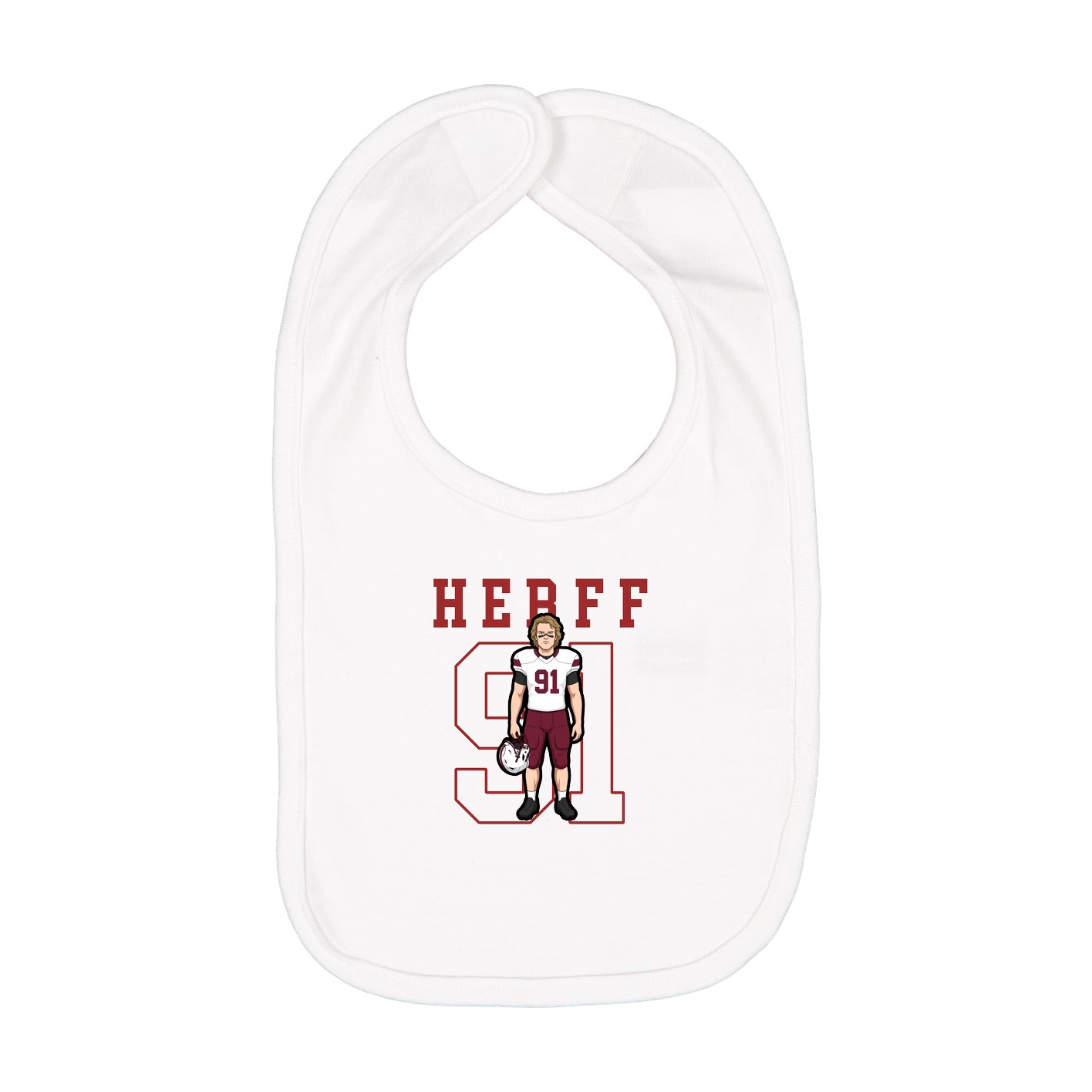Infant Bib — Shirsey in White